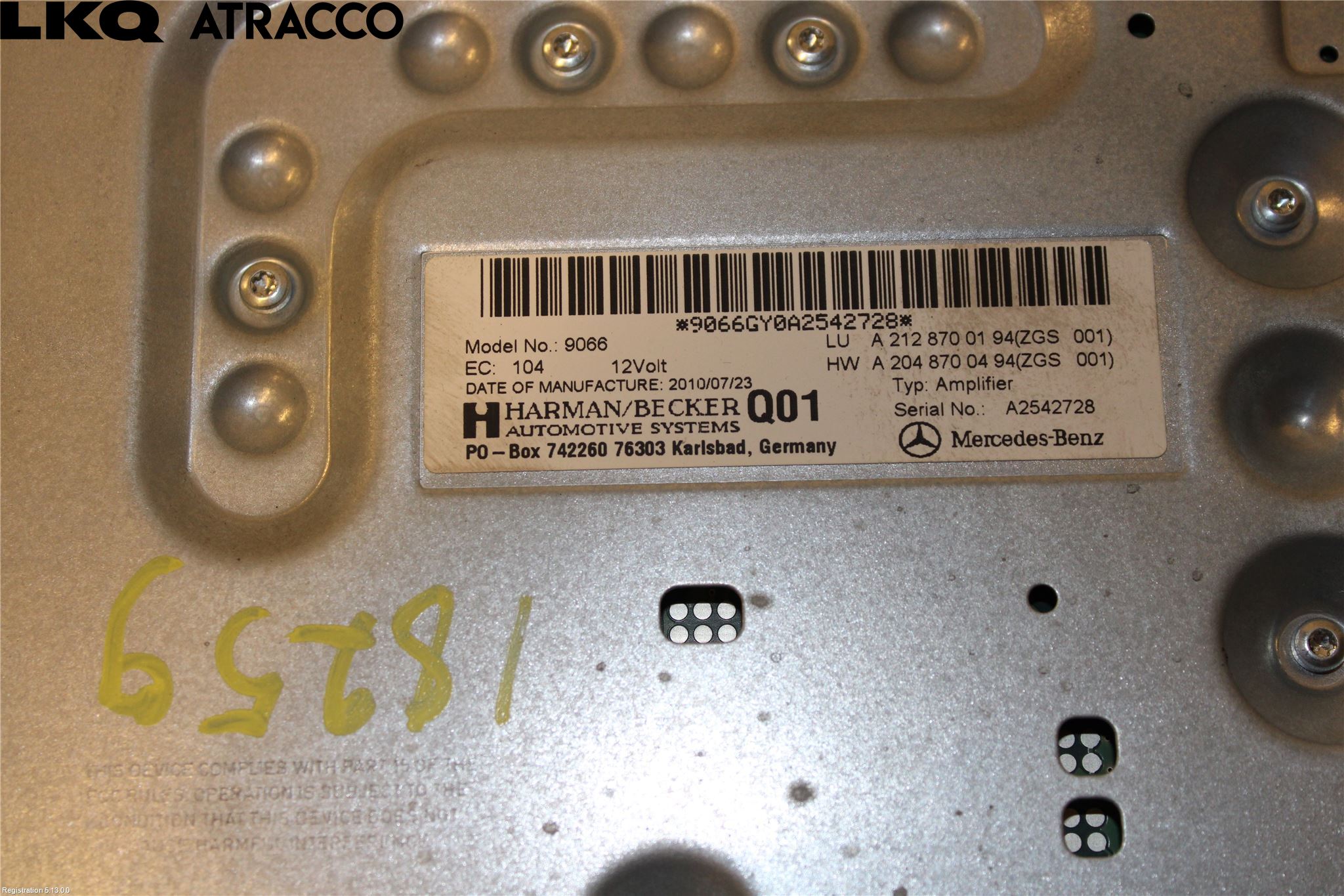 Mercedes-Benz MB E-KLASS (W212) 09-16 Radio-Stereo Förstärkare