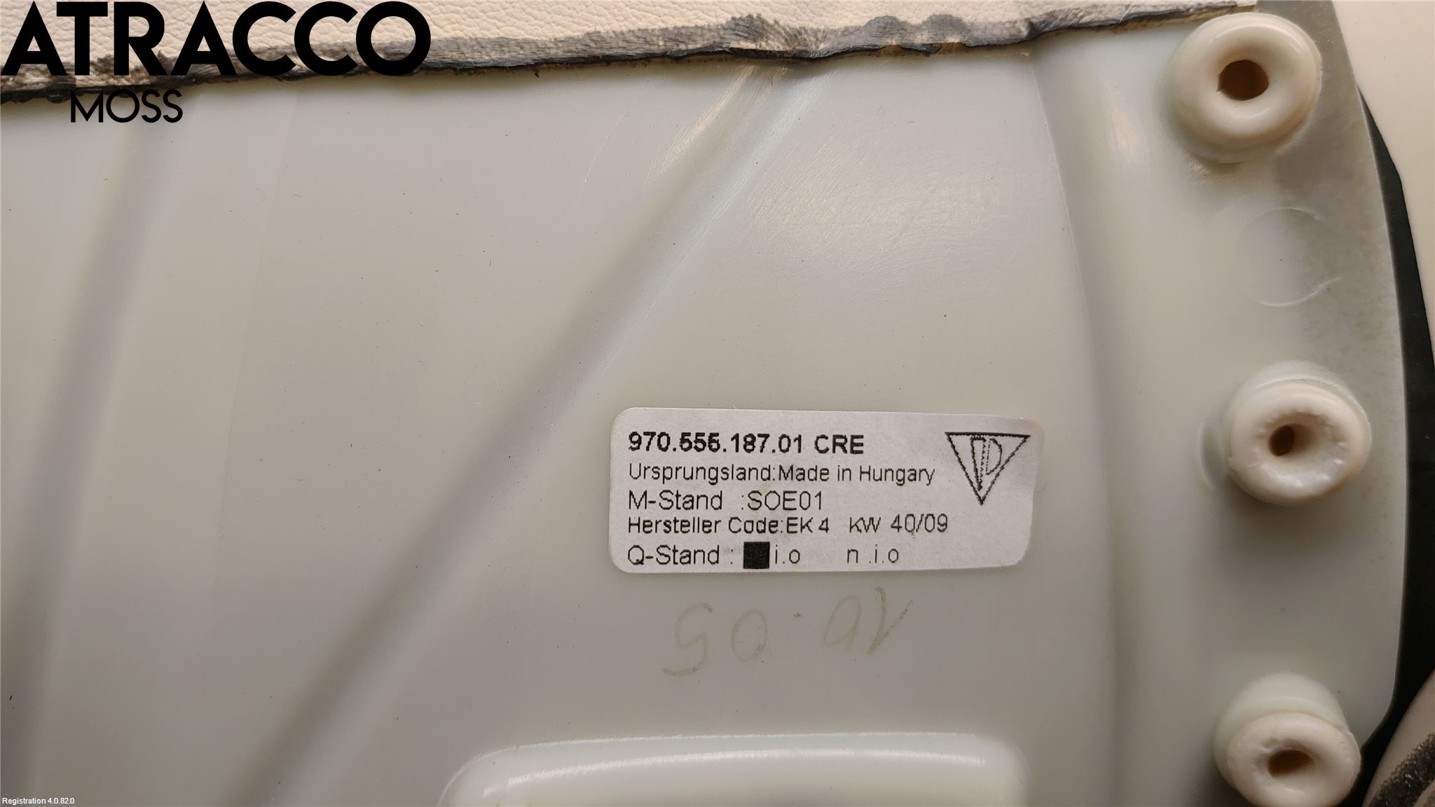 Porsche PANAMERA 09- Inr Plastd A-B-C Stolpe
