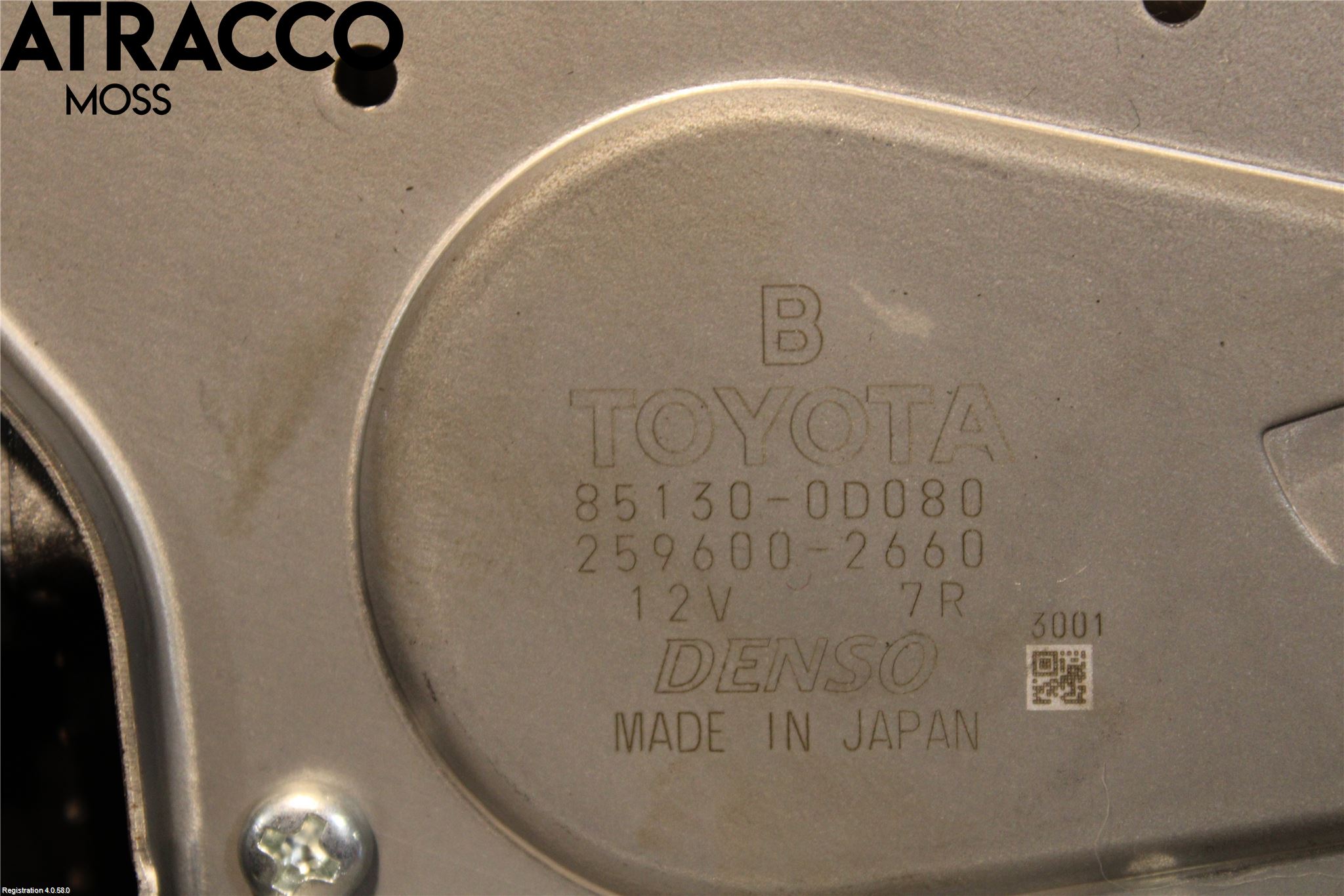 Toyota YARIS XP130 15-20 Torkarmotor Baklucka