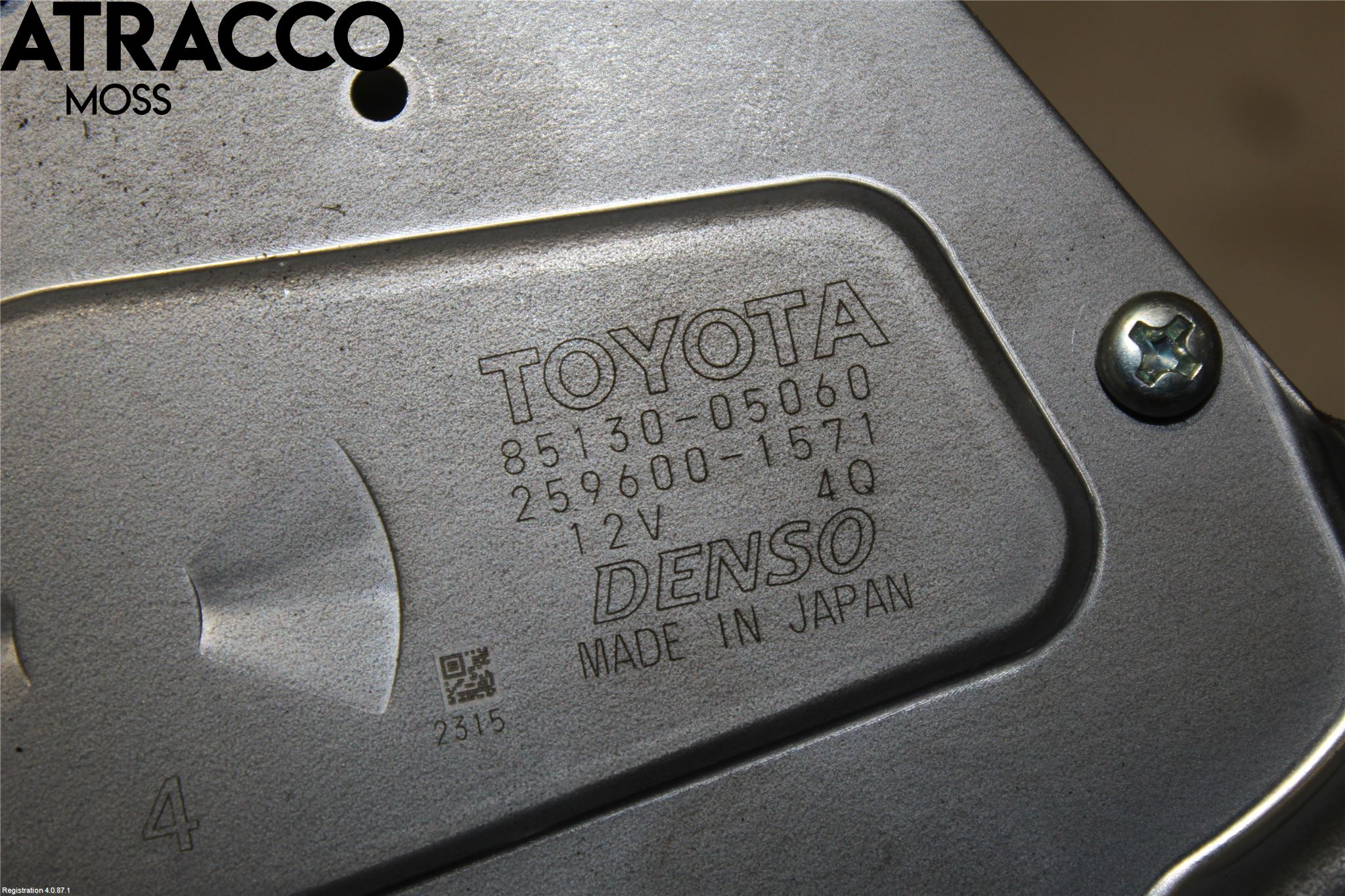 Toyota AVENSIS 09-15 Torkarmotor Baklucka