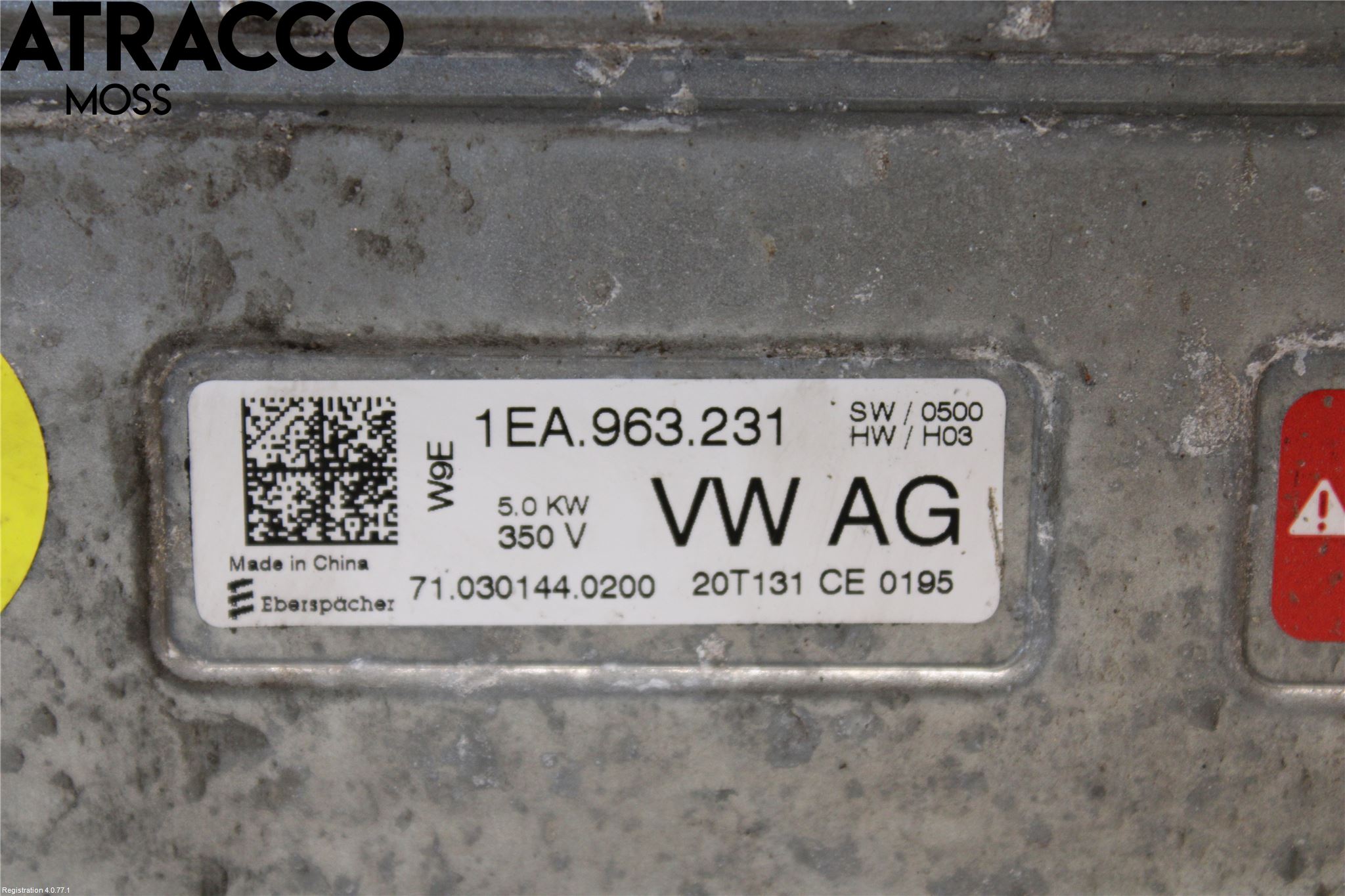 Volkswagen VW ID.3 21- Motorvärmare El-Sats Komp