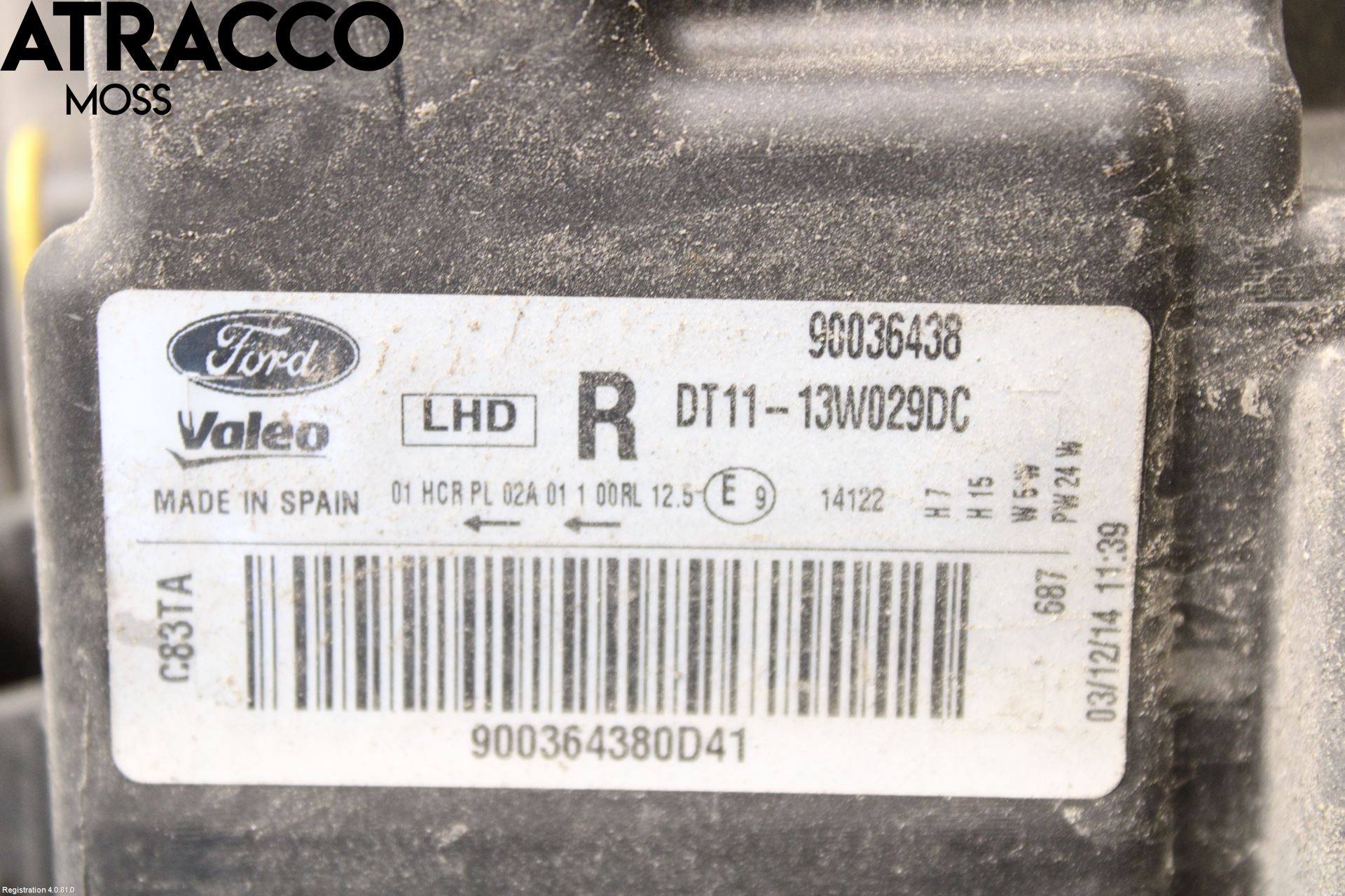 Ford TRANSIT/TOURNEO CONNECT 13-22 Strålkastare Höger