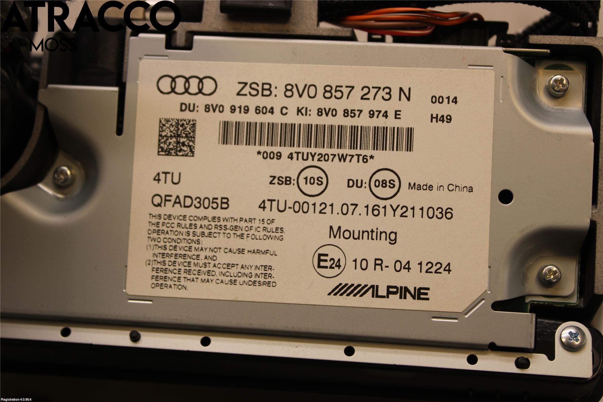 Audi A3/S3 8V 13-20 Bildskärm