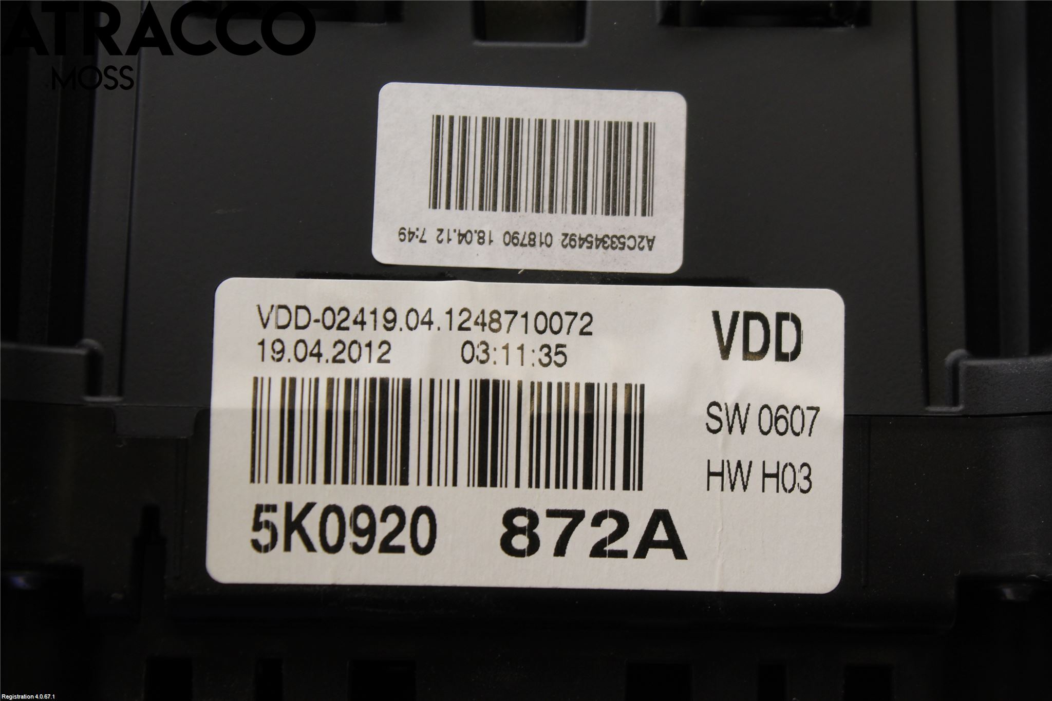 Volkswagen VW GOLF VI 09-13 Instrument Komb