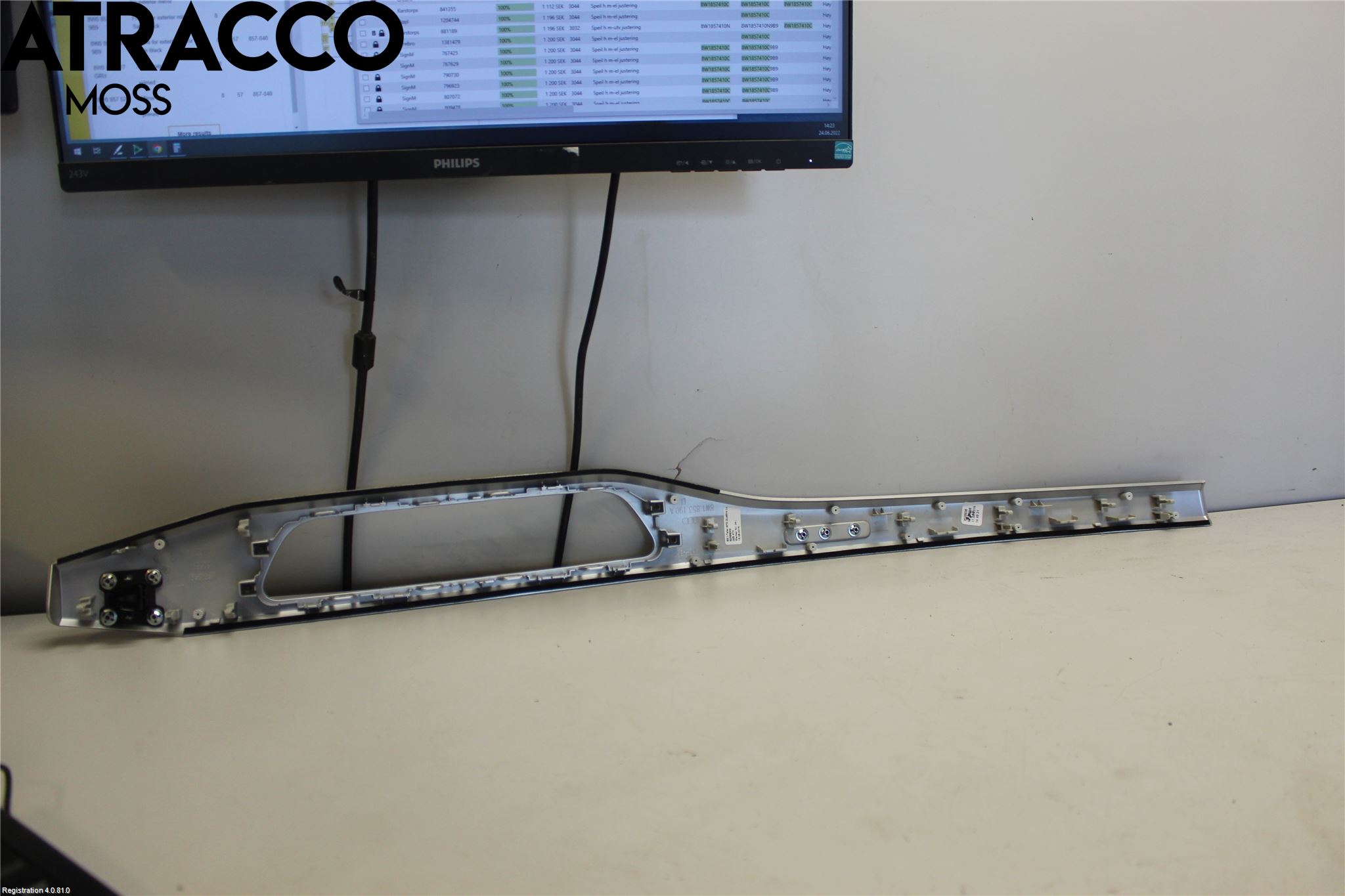 Audi A4/S4 B9 16-19 Instrumentbräda Inlägg-Dekorlist