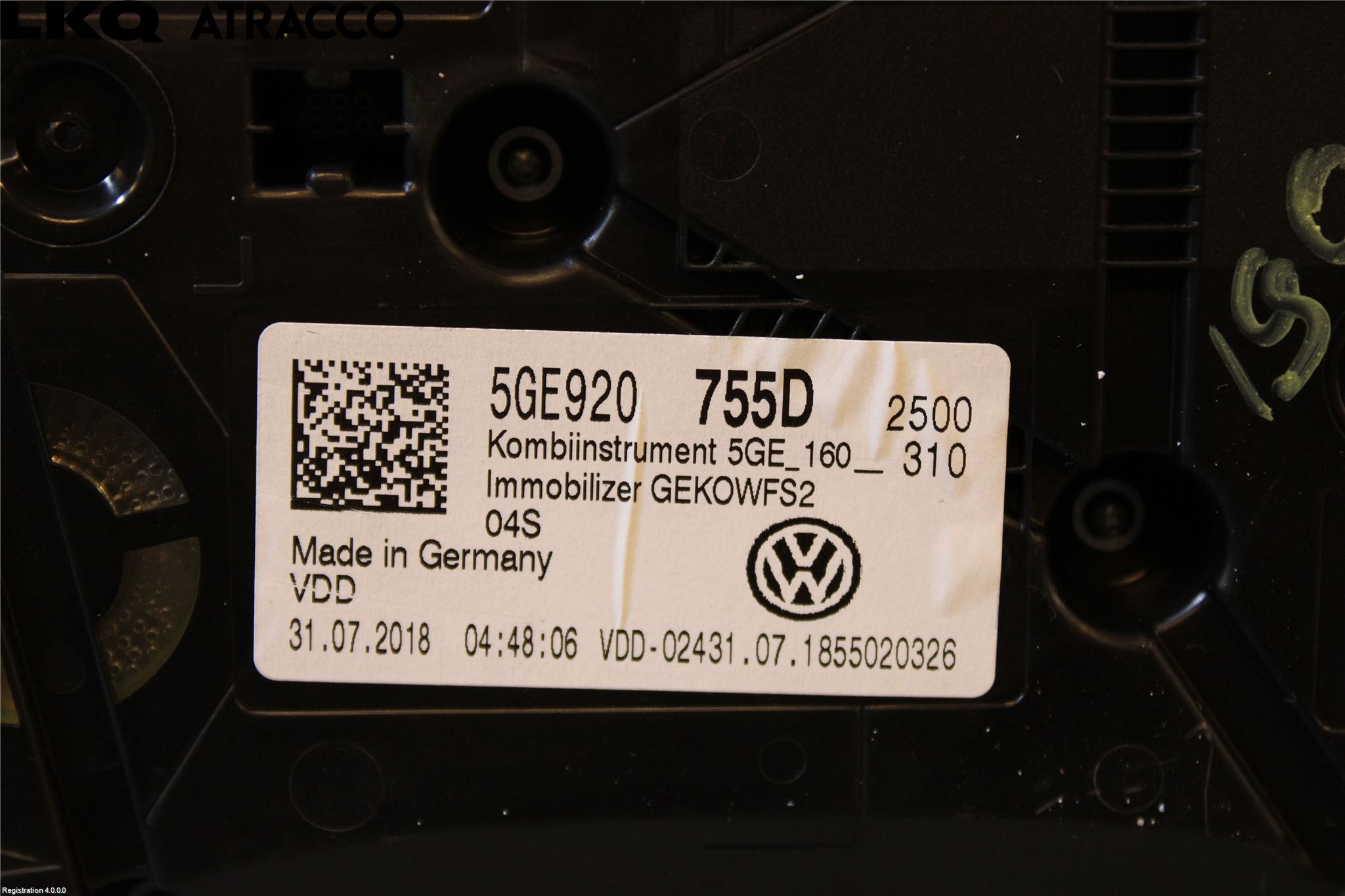 Volkswagen VW GOLF / E-GOLF VII 13-20 Instrument Hast