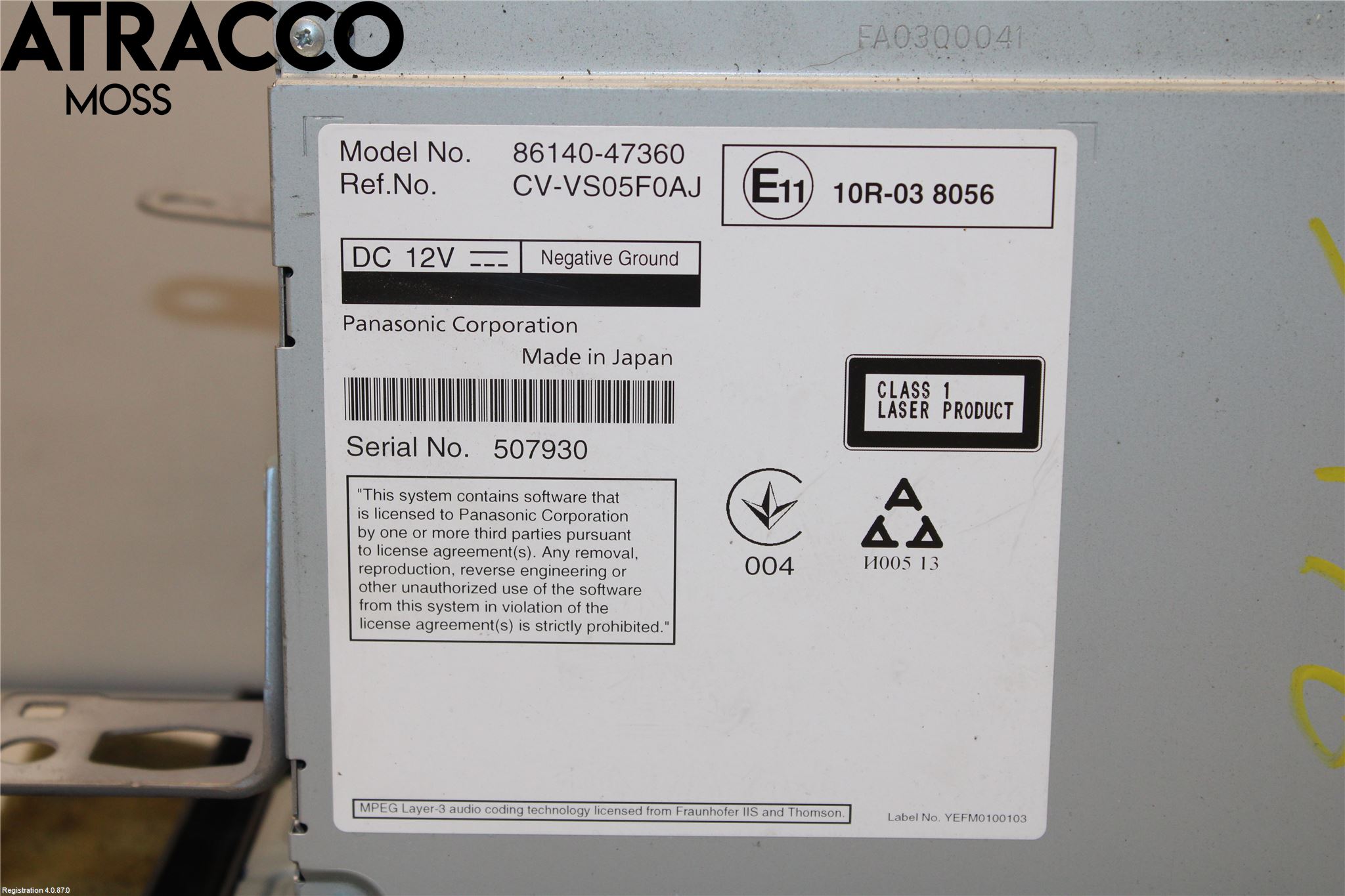 Toyota PRIUS (ZVW50) 16-21 Cd Radio - Multimediapanel