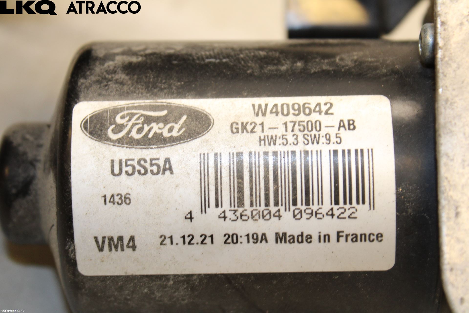 Ford TRANSIT/TOURNEO CUSTOM 13-24 Torkarmotor Vindruta