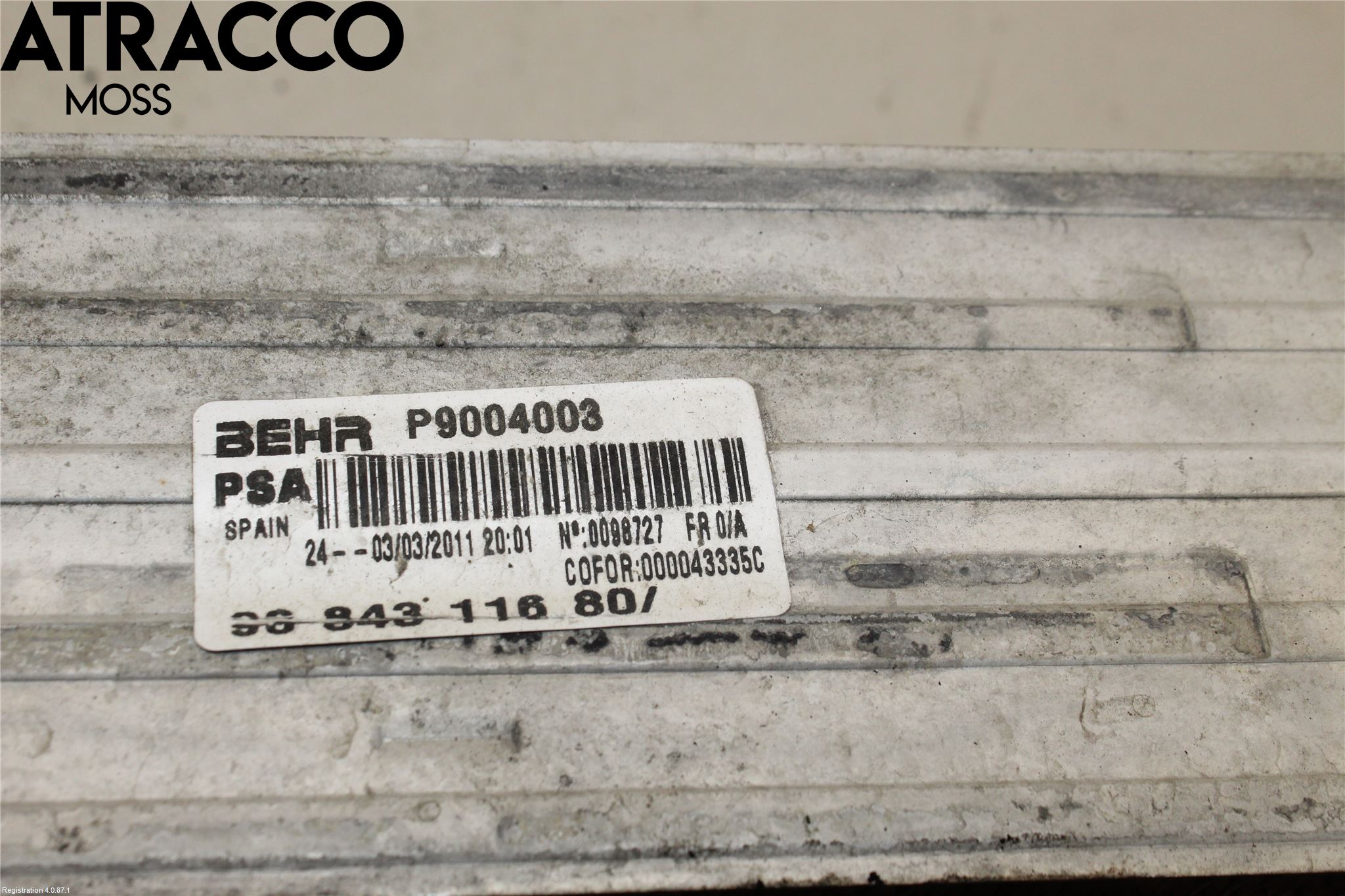 Peugeot 207 Laddluft-Intercooler Kyl