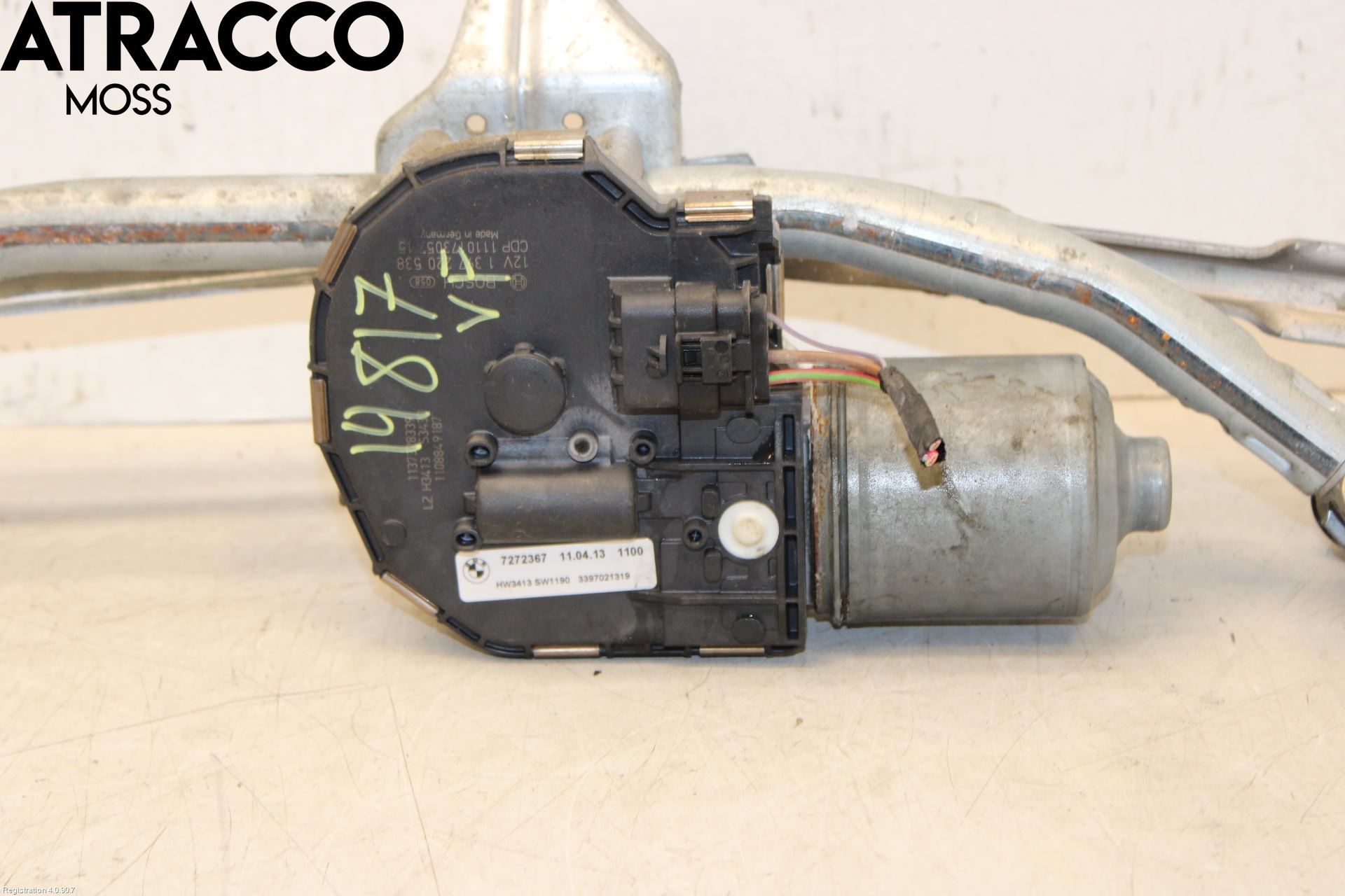 BMW 5 F10/F11/F18 09-17 Torkarmotor Vindruta