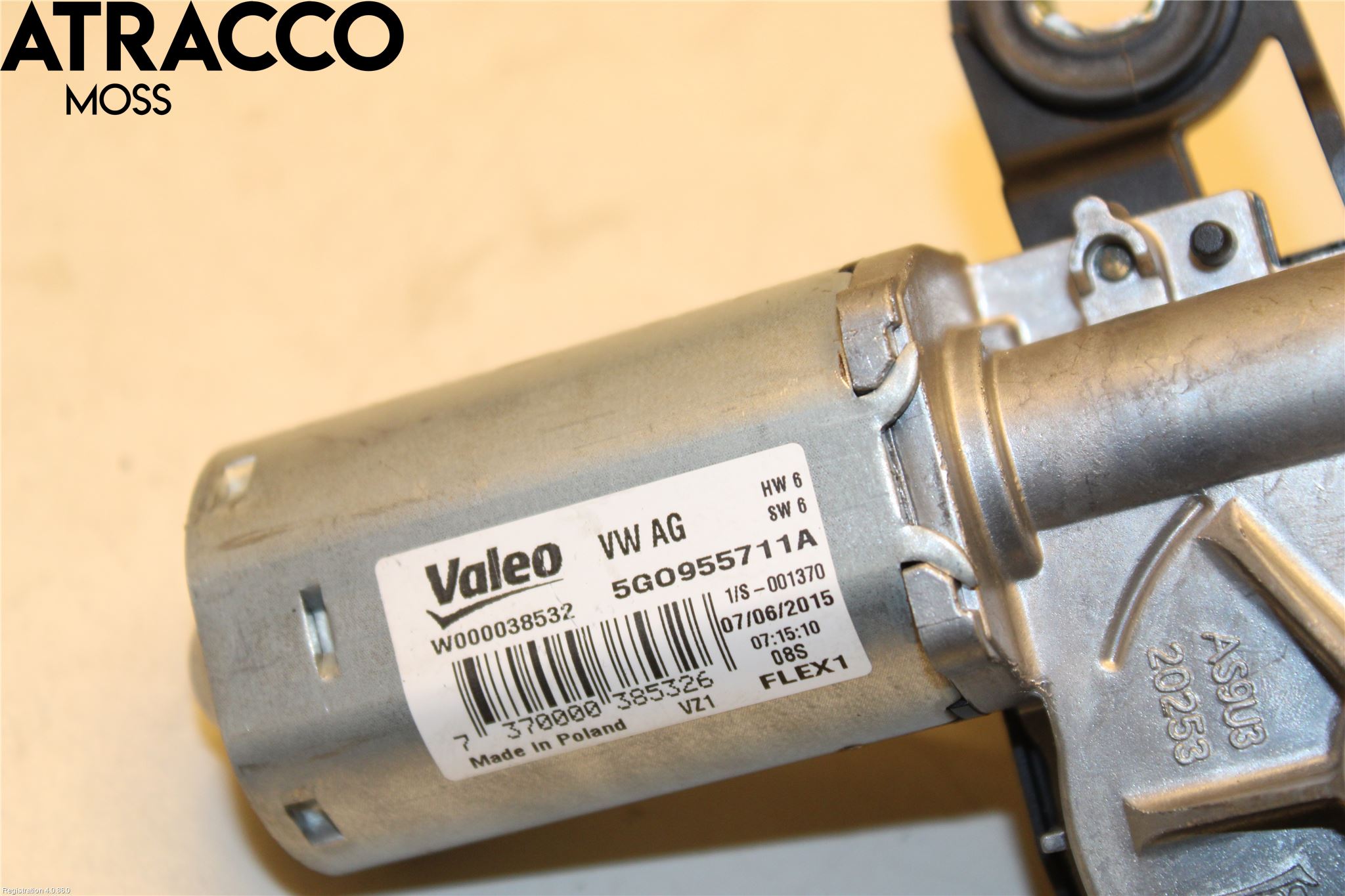 Volkswagen VW PASSAT 15-19 Torkarmotor Baklucka