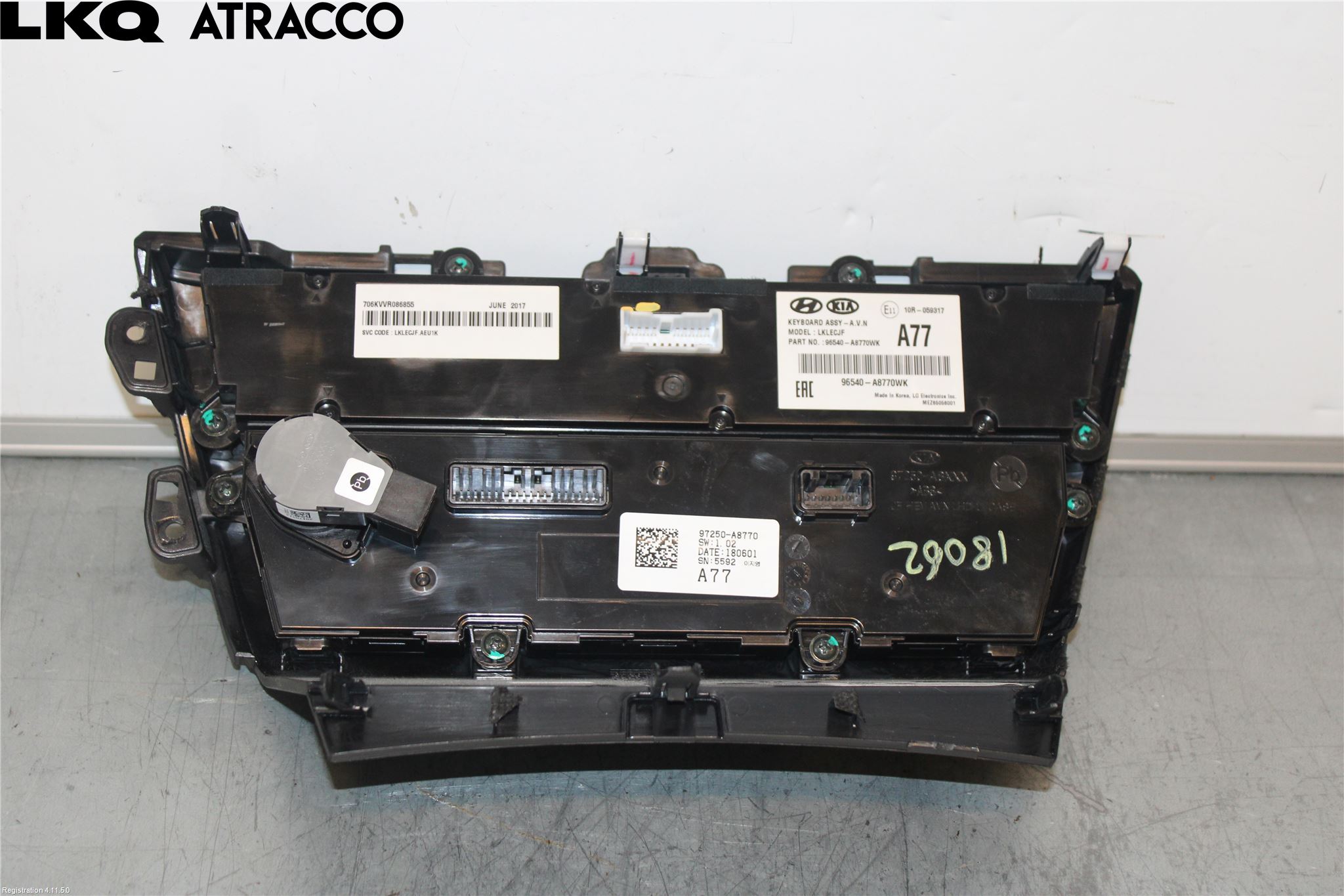 Kia OPTIMA 16-20 Ac Styrenhet Ac Manöveren