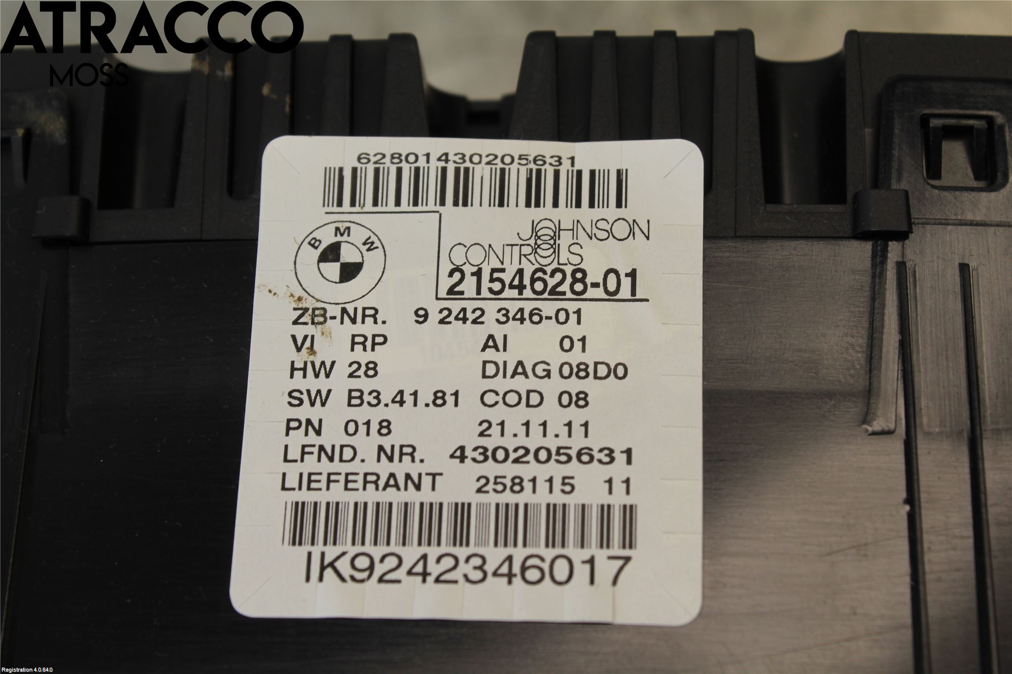 BMW 3 E90/91 SED/TOU 05-12 Instrument Komb