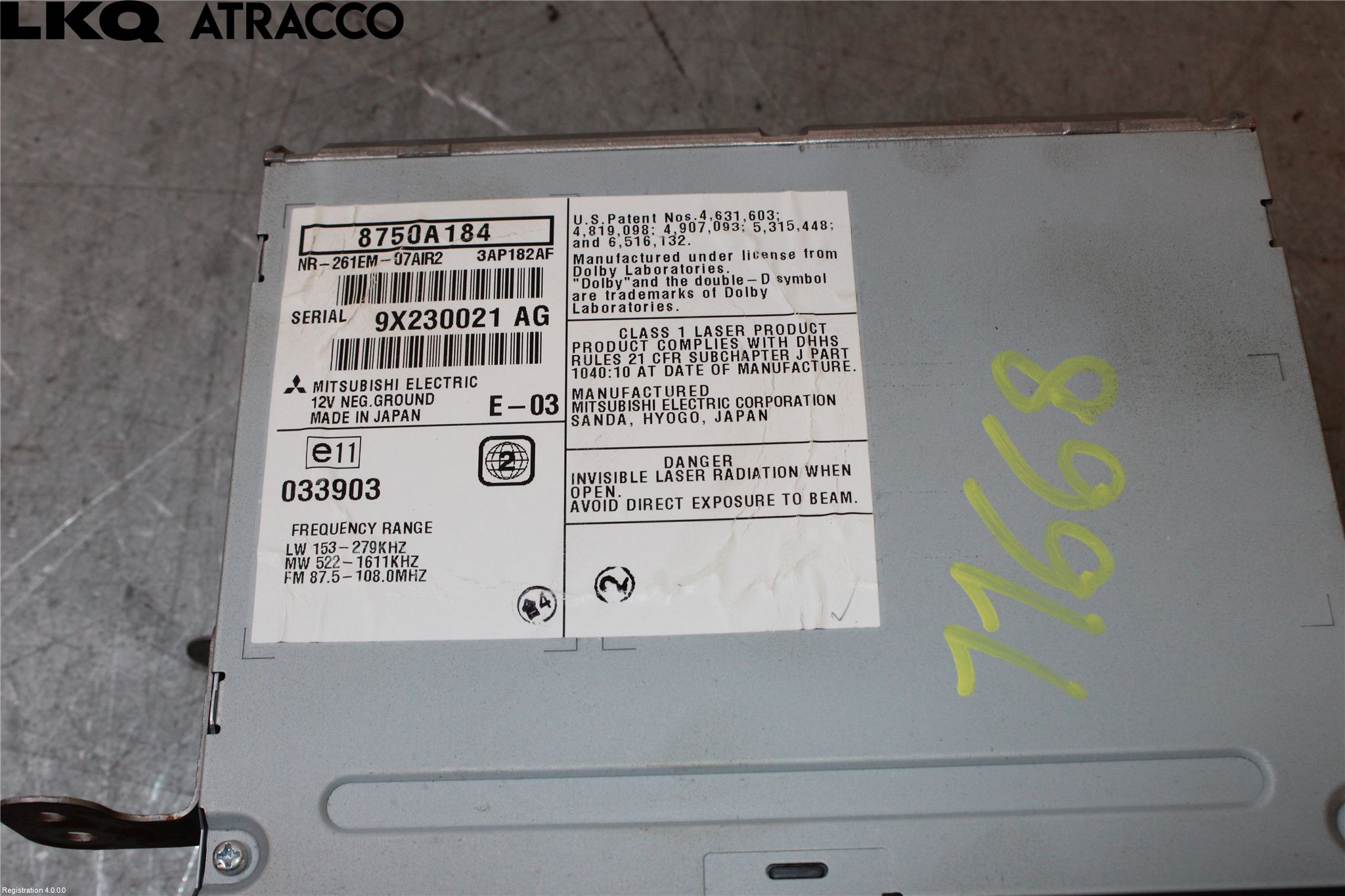 Mitsubishi OUTLANDER 07-12 Radio