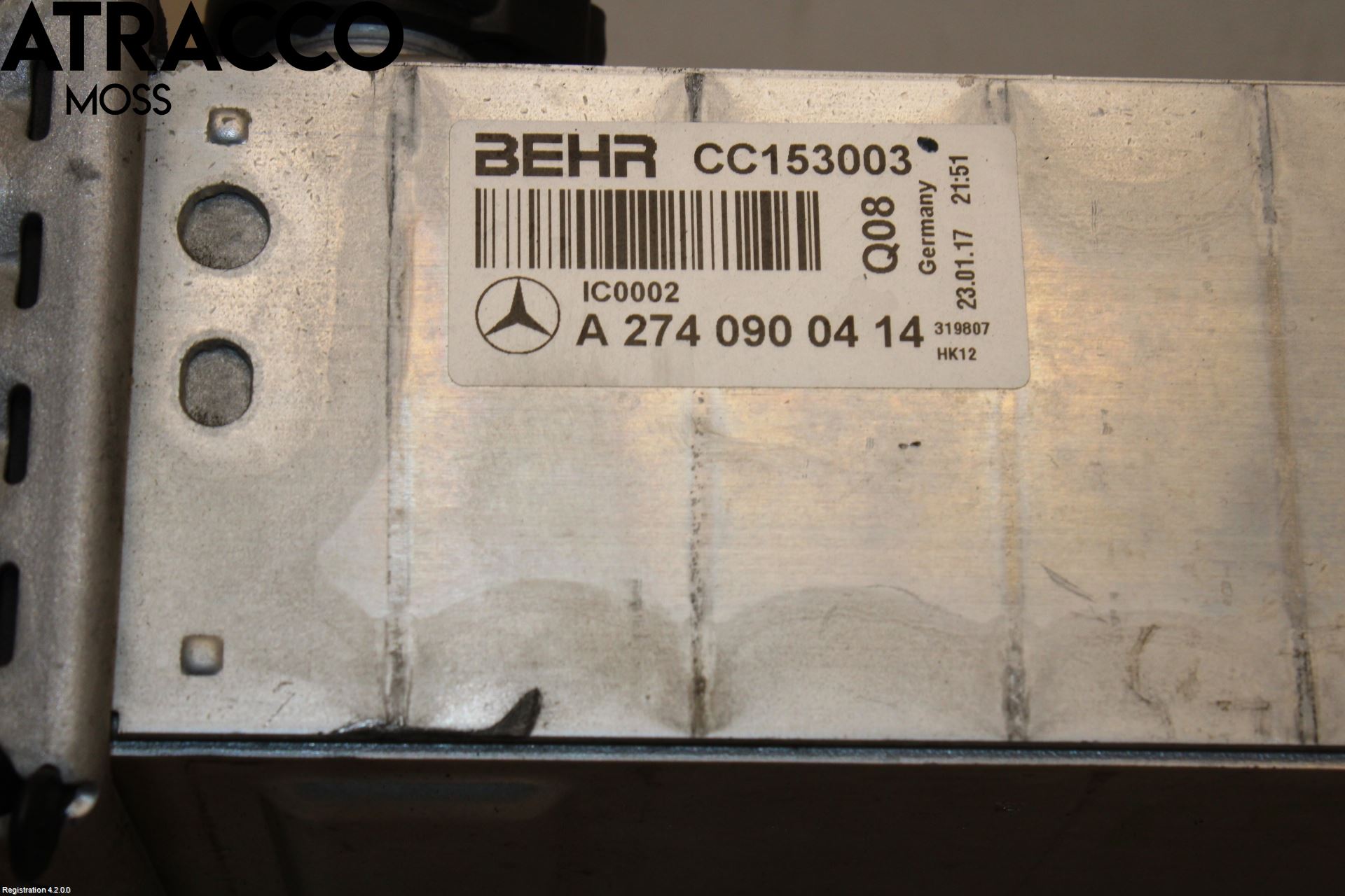 Mercedes-Benz MB C-KLASS (W205) 14-21 Laddluft-Intercooler Kyl