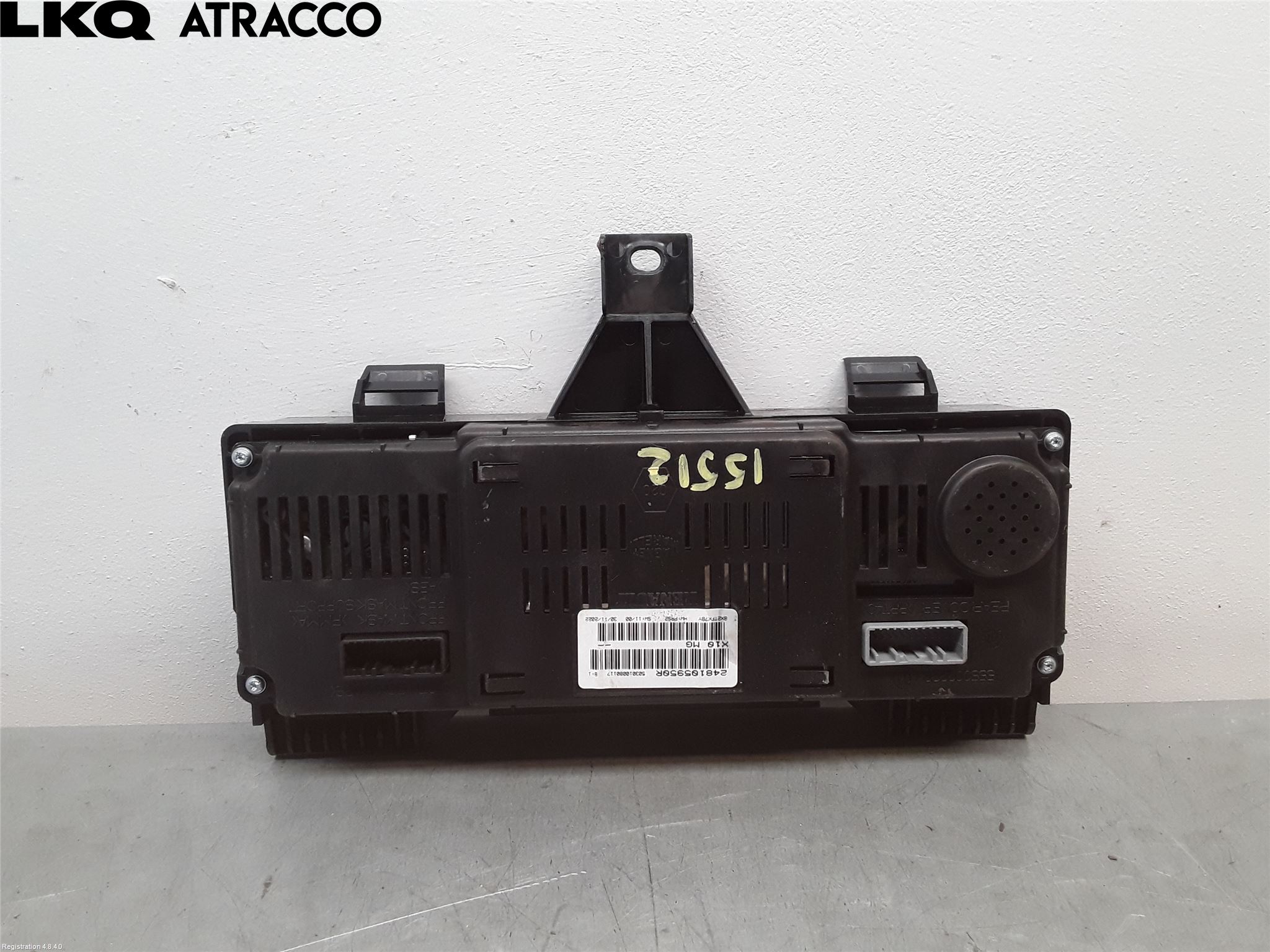 Renault ZOE/E-TECH 13- Instrumentkonsoll Mitt