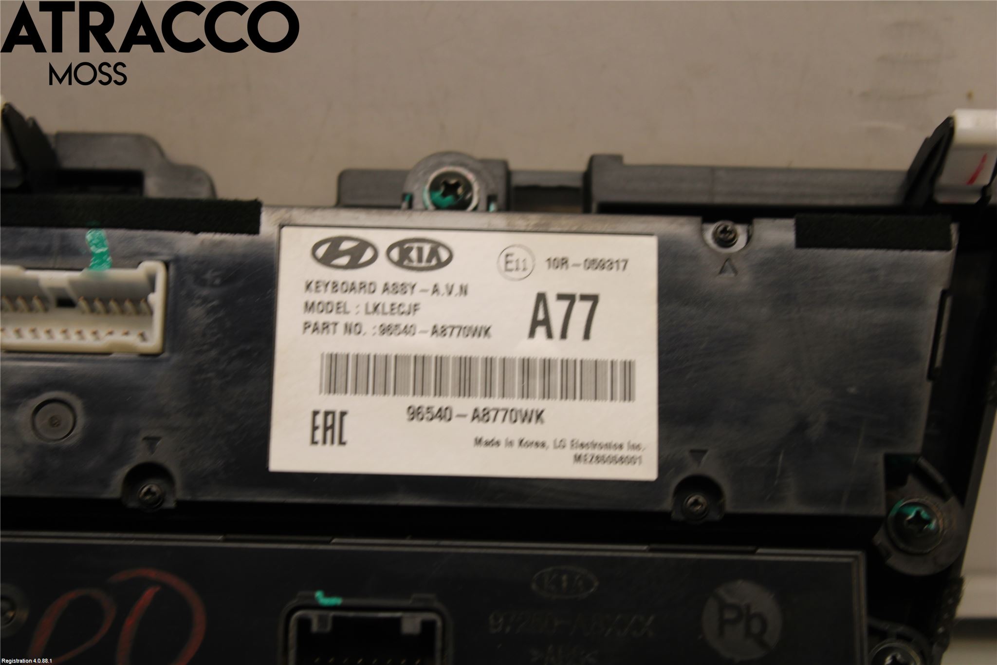Kia OPTIMA 16-20 Ac Styrenhet Ac Manöveren