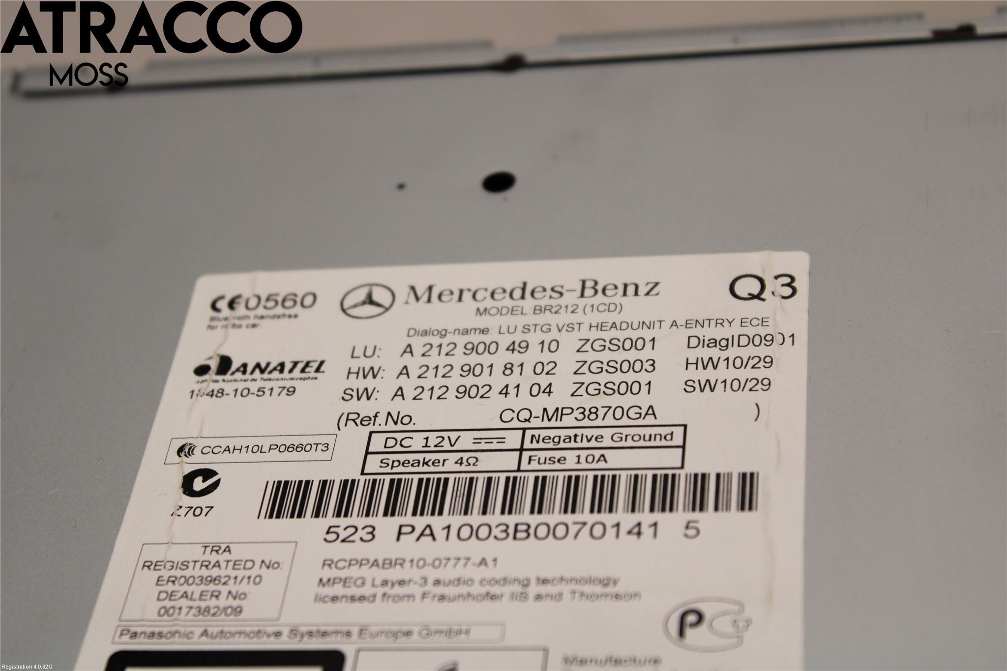 Mercedes-Benz MB E-KLASS (W212) 09-16 Cd Radio - Multimediapanel