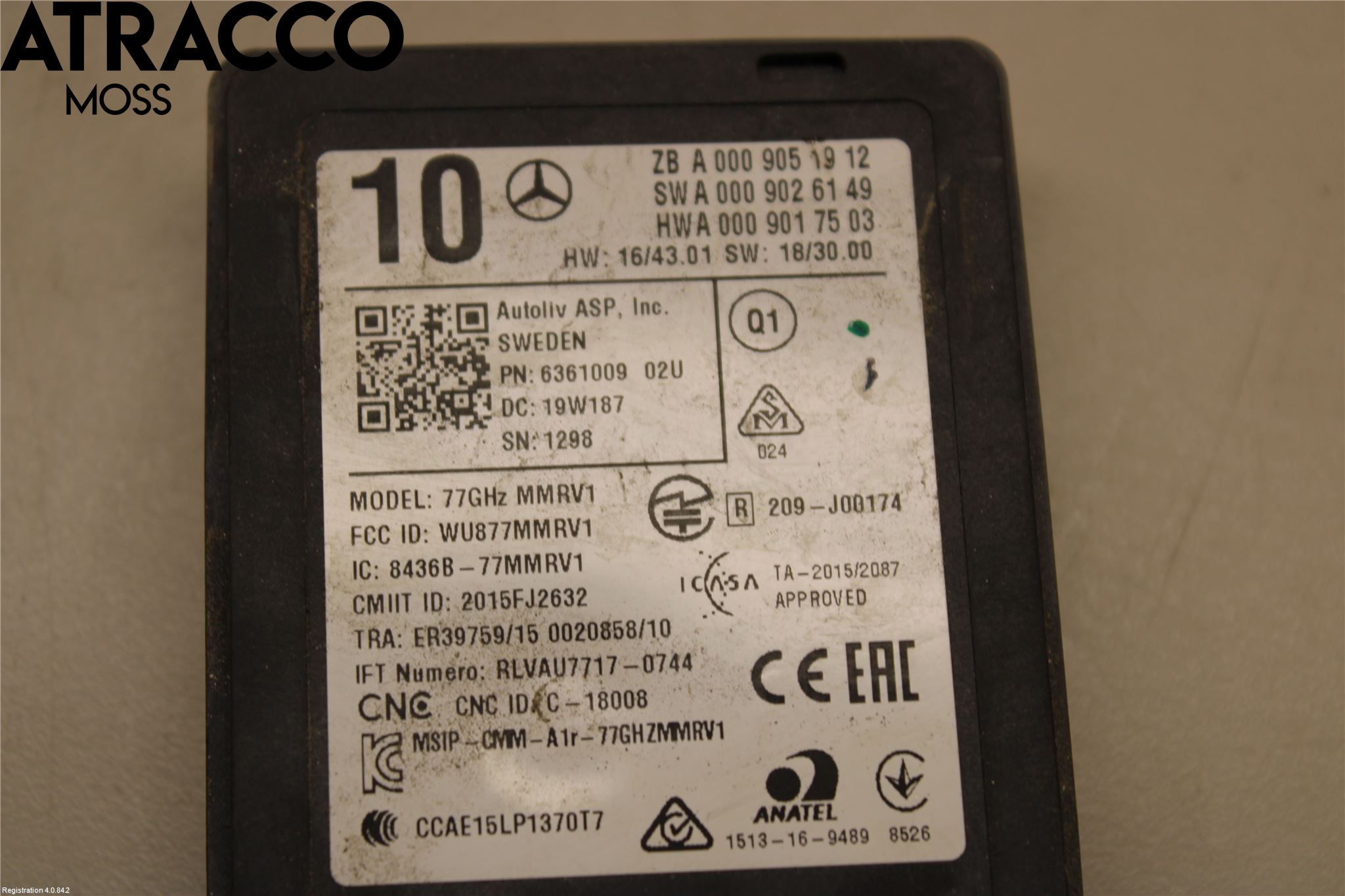 Mercedes-Benz MB E-KLASS (W213) 16-23 Sensor Aktivt Kollisionsskydd