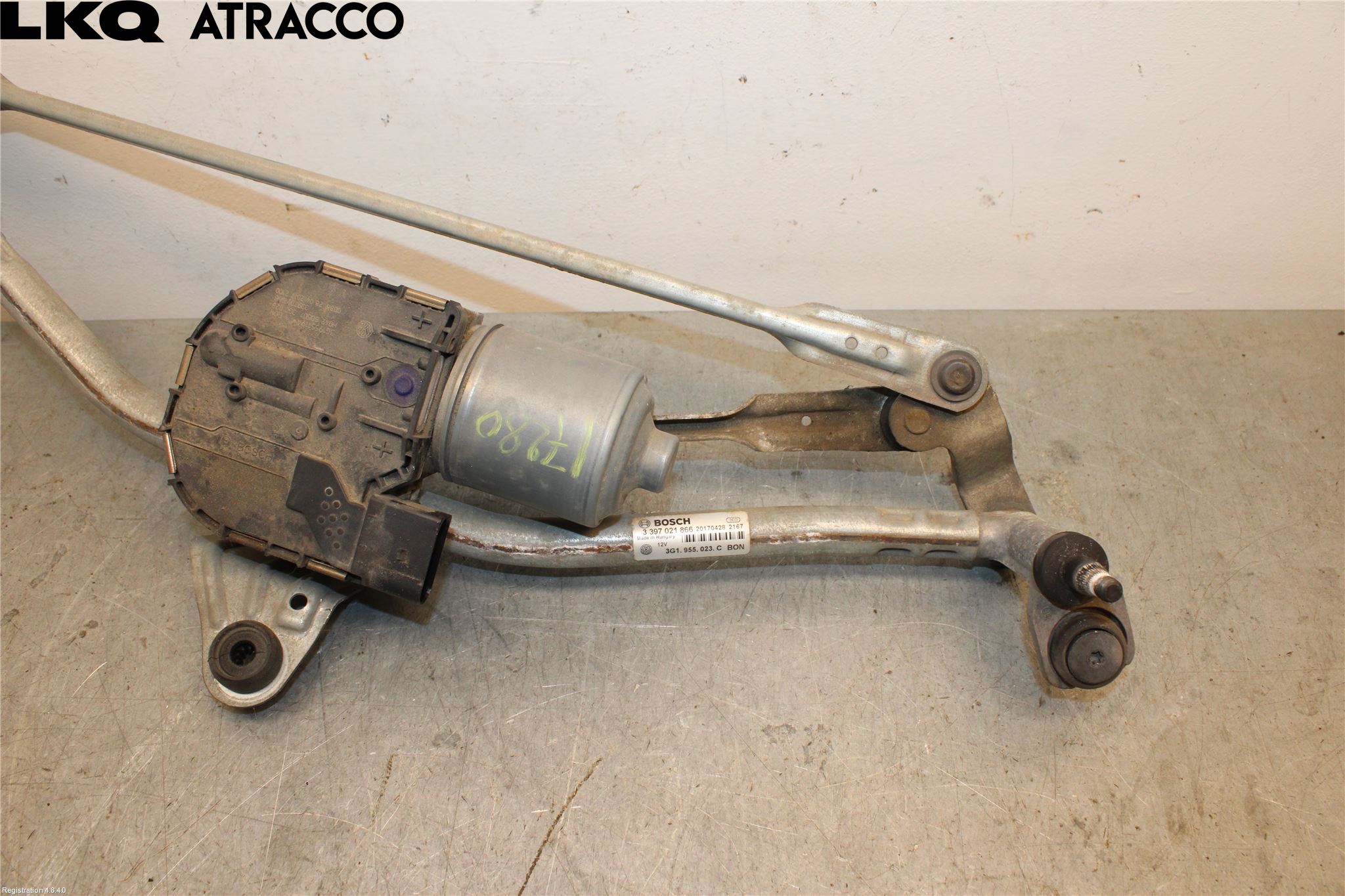 Volkswagen VW PASSAT 15-19 Torkarmotor Vindruta
