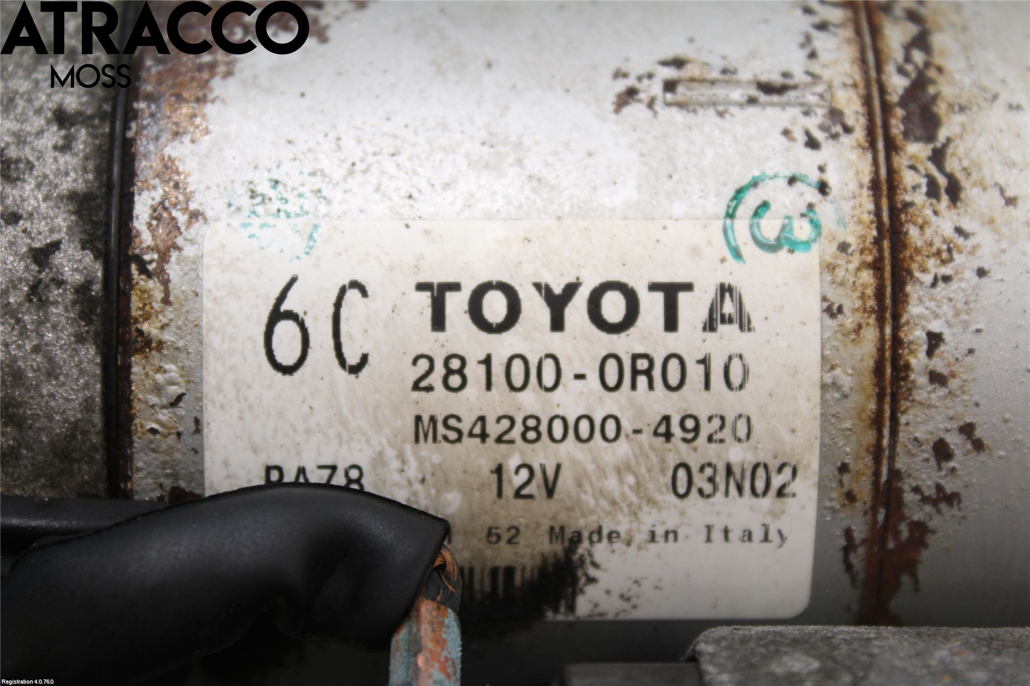 Toyota RAV 4 06-12 Startmotor Diesel