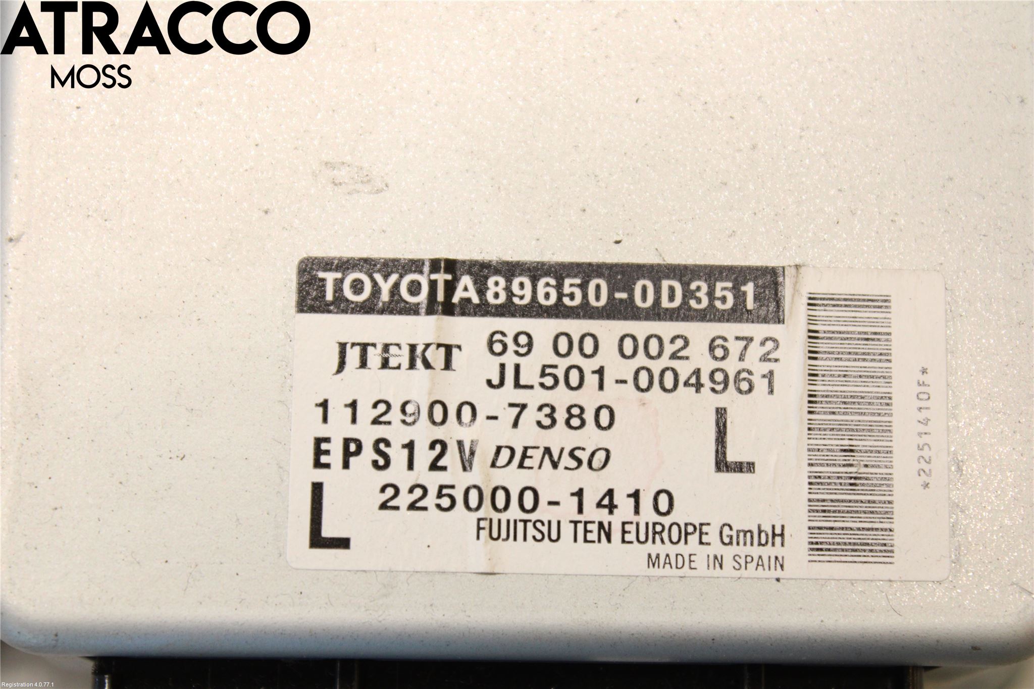 Toyota YARIS XP130 12-14 Styrenhet Styrservo
