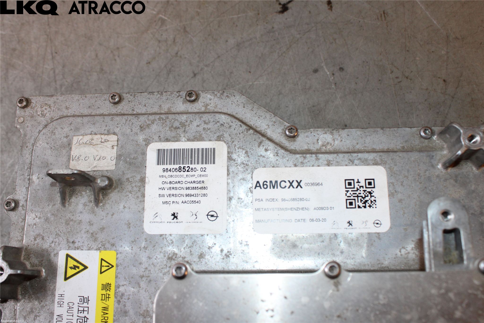 Peugeot 208/E-208 20- Batteriladdare Högspänning