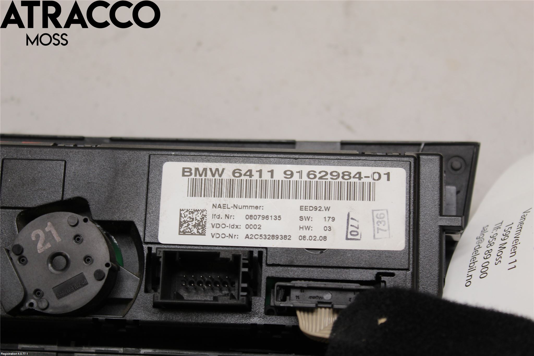 BMW 3 E92/93 Coupé/Cab 05-14 Ac Styrenhet Ac Manöveren