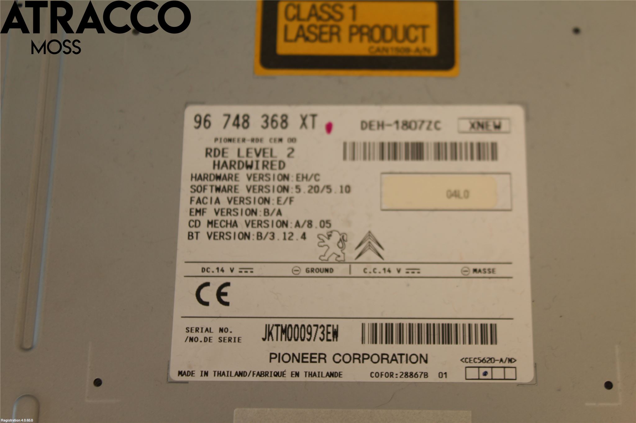 Peugeot iOn Cd Radio - Multimediapanel