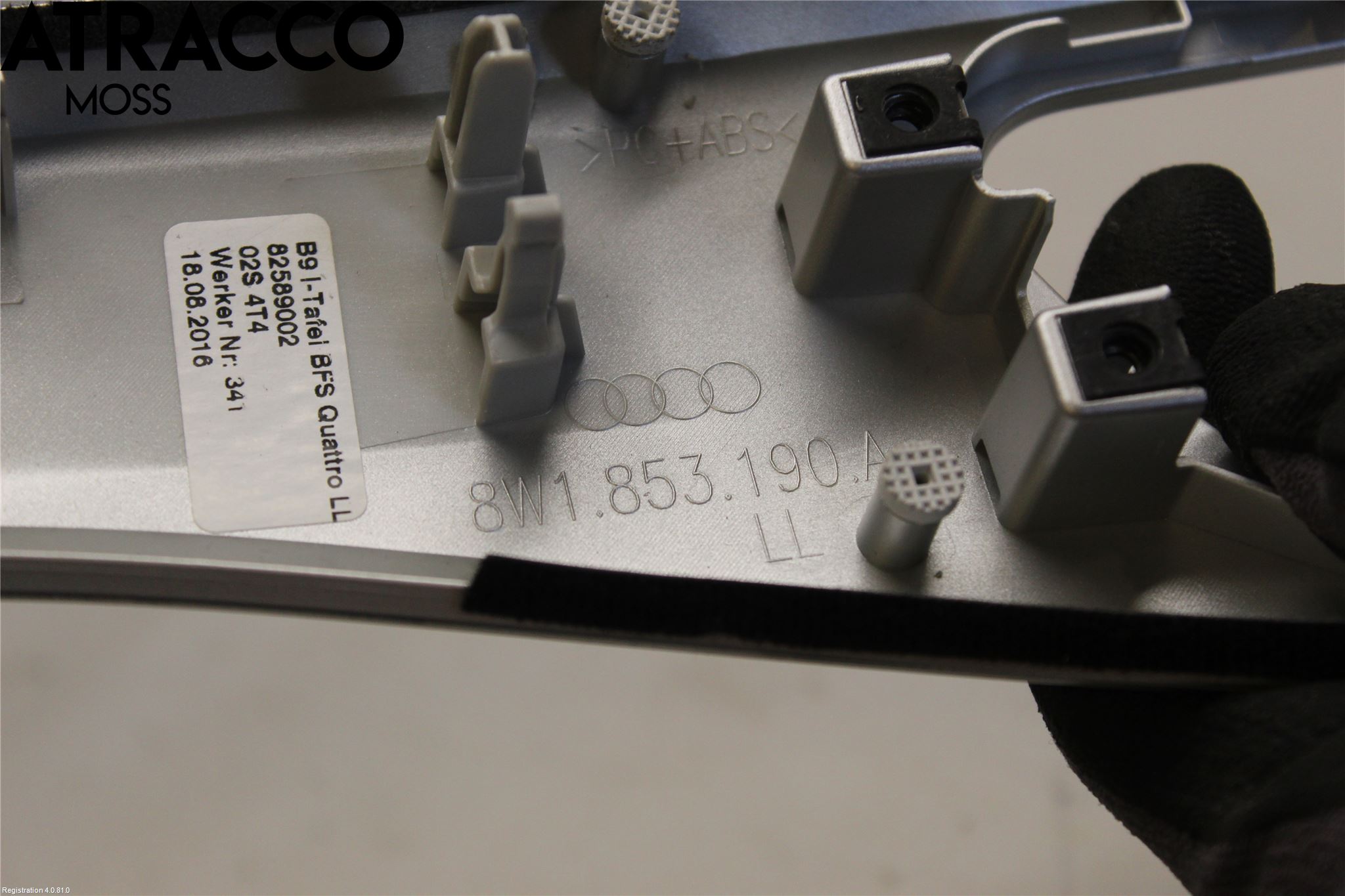 Audi A4/S4 B9 16-19 Instrumentbräda Inlägg-Dekorlist