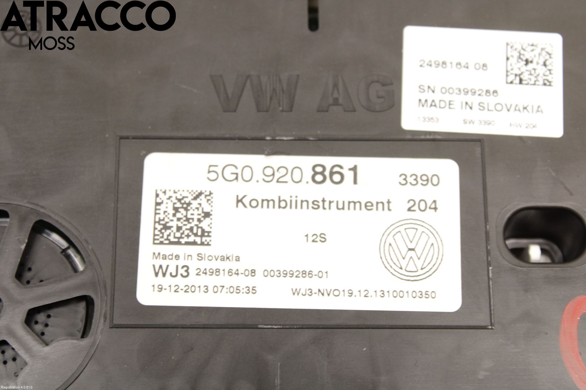 Volkswagen VW GOLF / E-GOLF VII 13-20 Instrument Komb