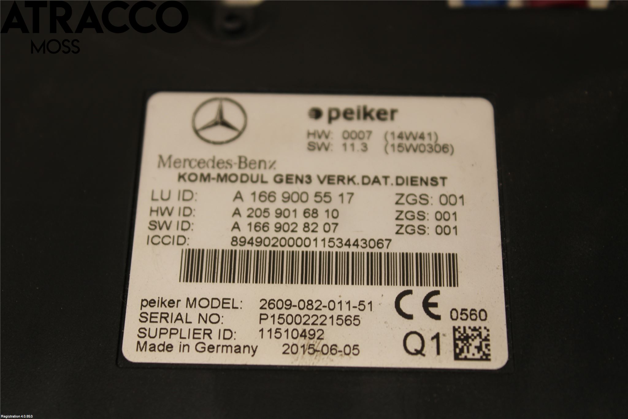 Mercedes-Benz MB C-KLASS (W205) 14-21 Styrenhet Övrigt