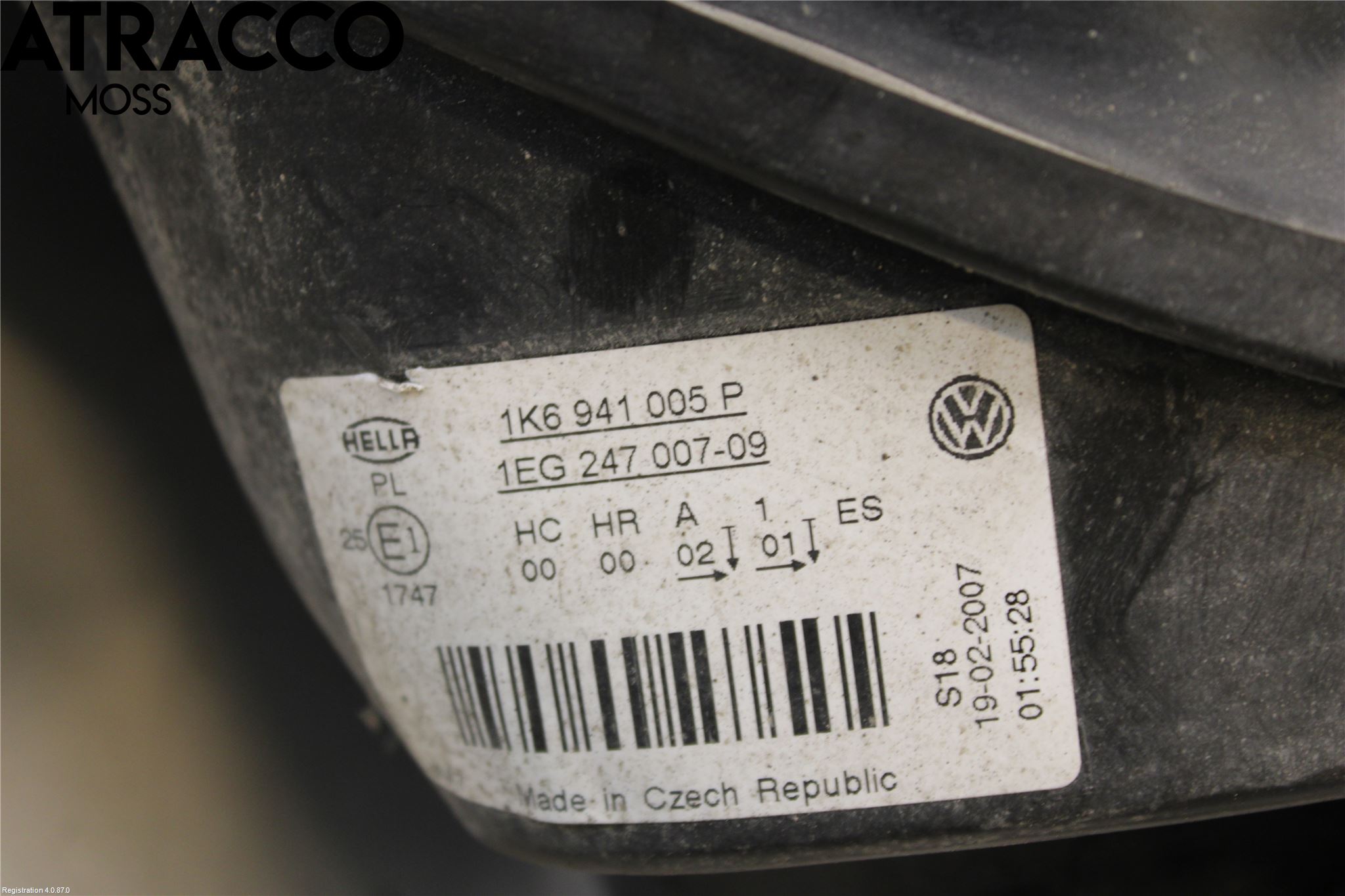 Volkswagen VW GOLF V 04-09 Strålkastare Vänster