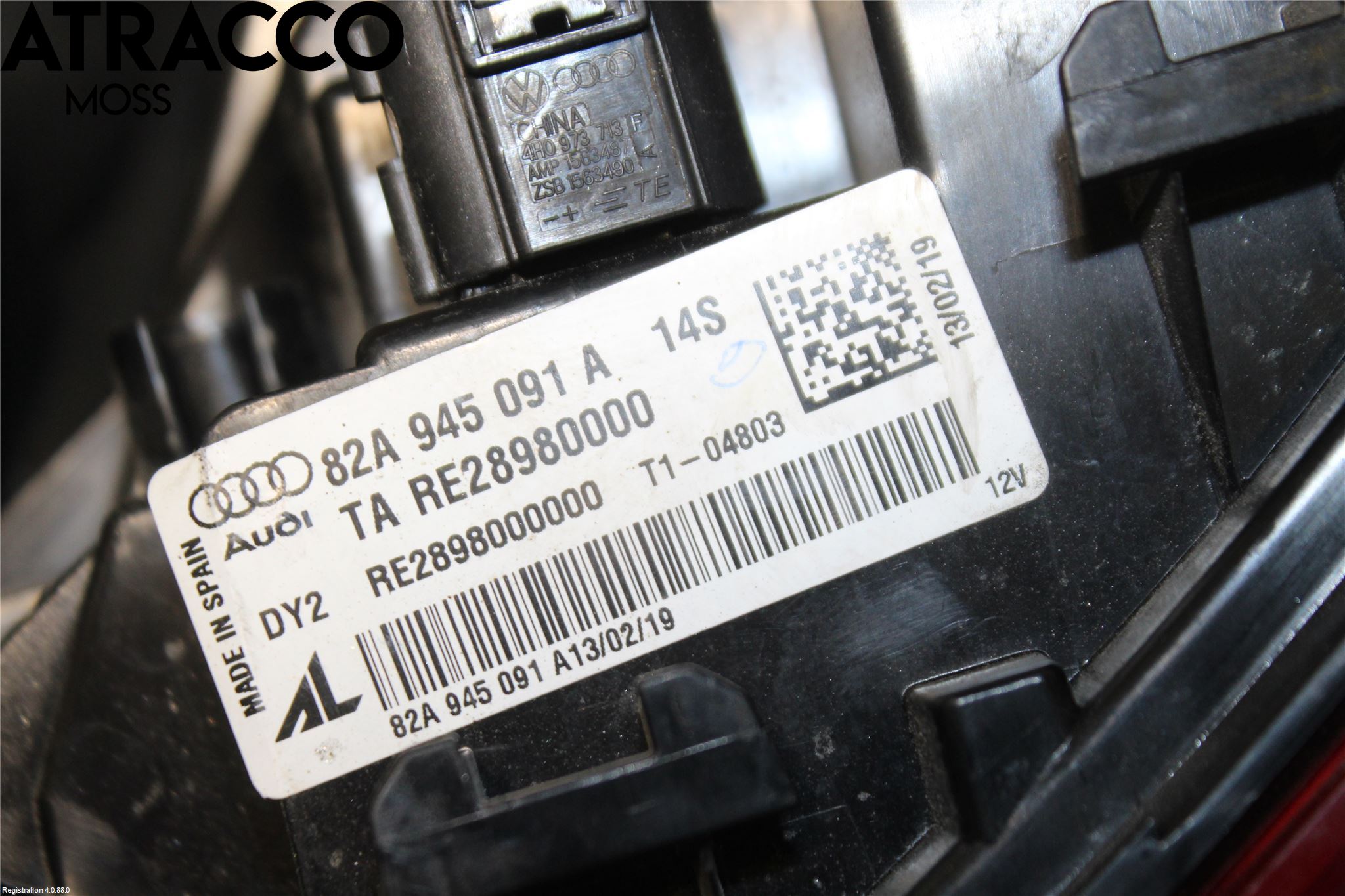 Audi A1 19- Bakljus Vänster