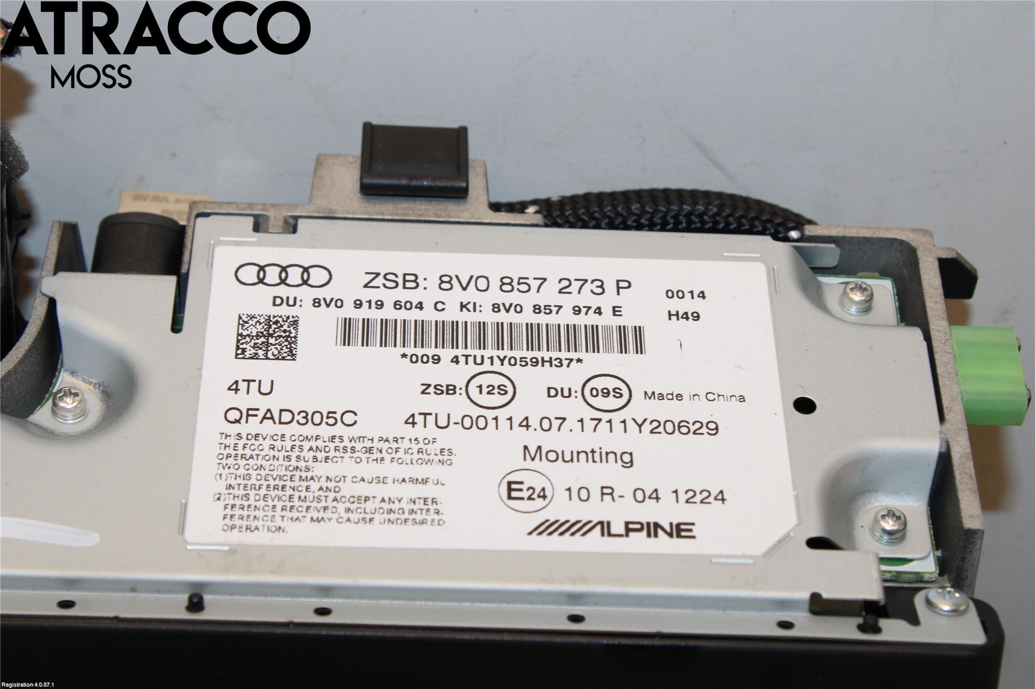 Audi A3/S3 8V 13-20 Kontrolldisplay