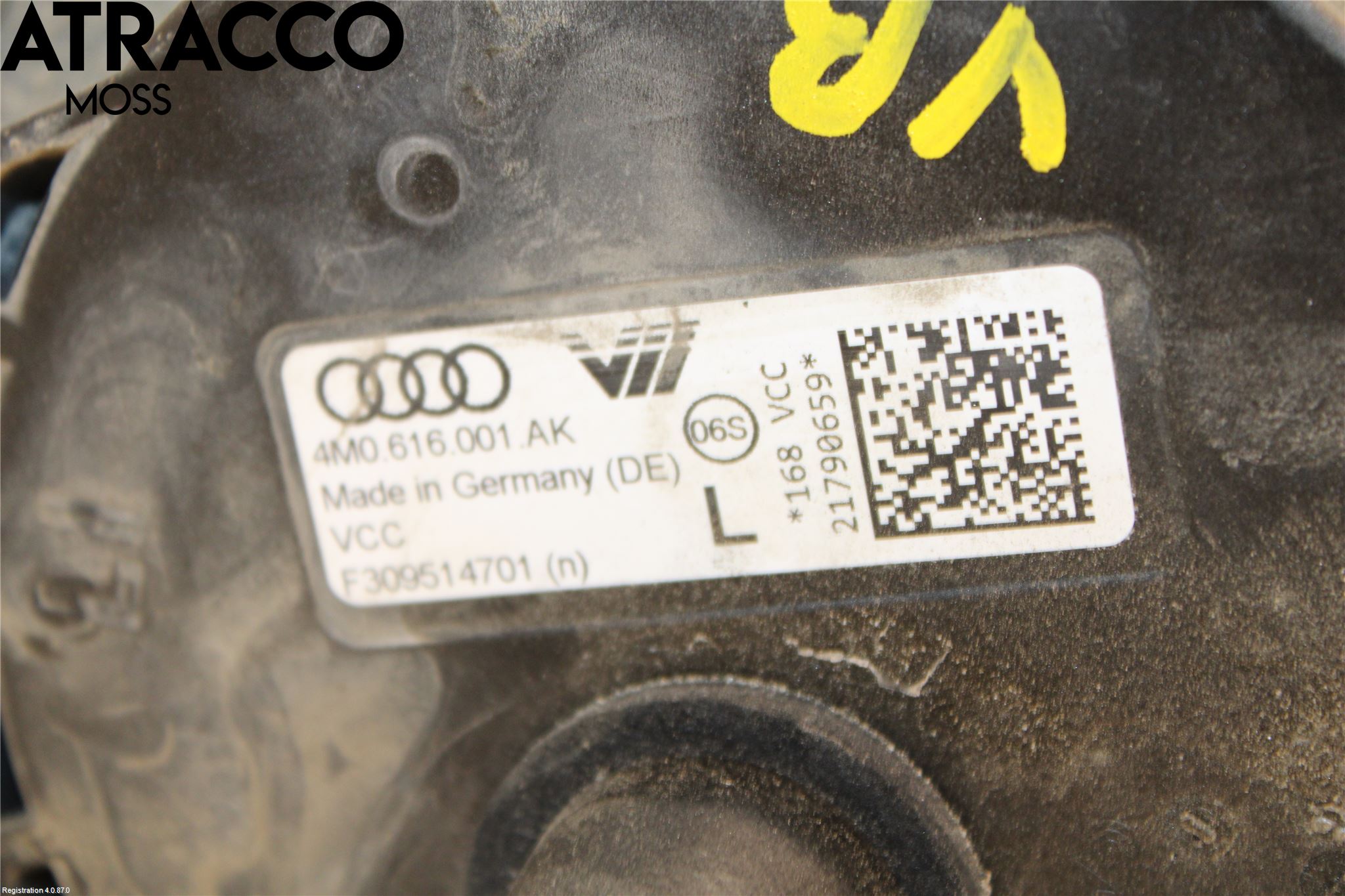 Audi E-TRON, S GE 19- Nivå-Luftfjädring Bälg