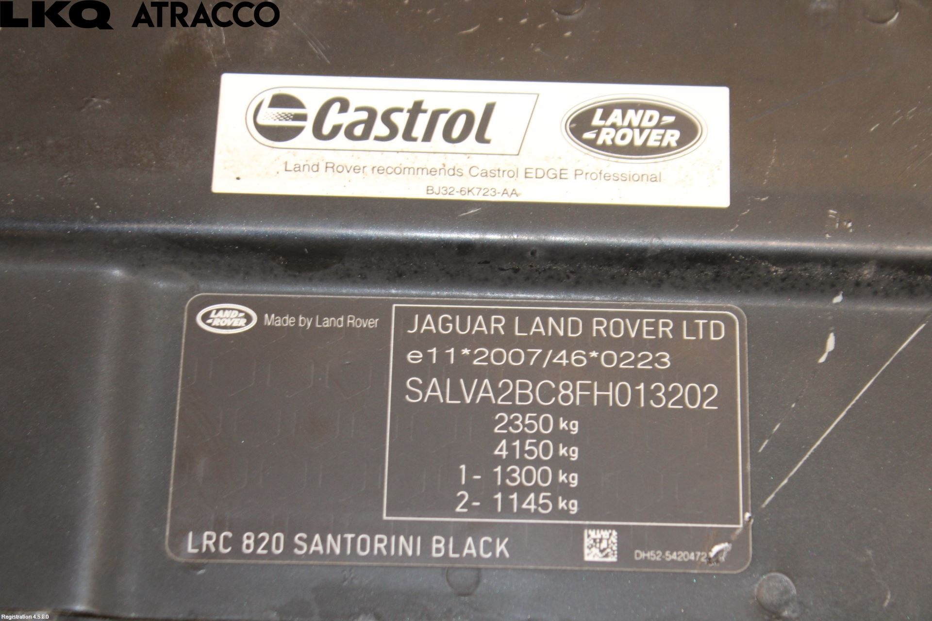 Landrover LAND ROVER RANGE ROVER EVOQUE (L538) 11-18 Frontplåt