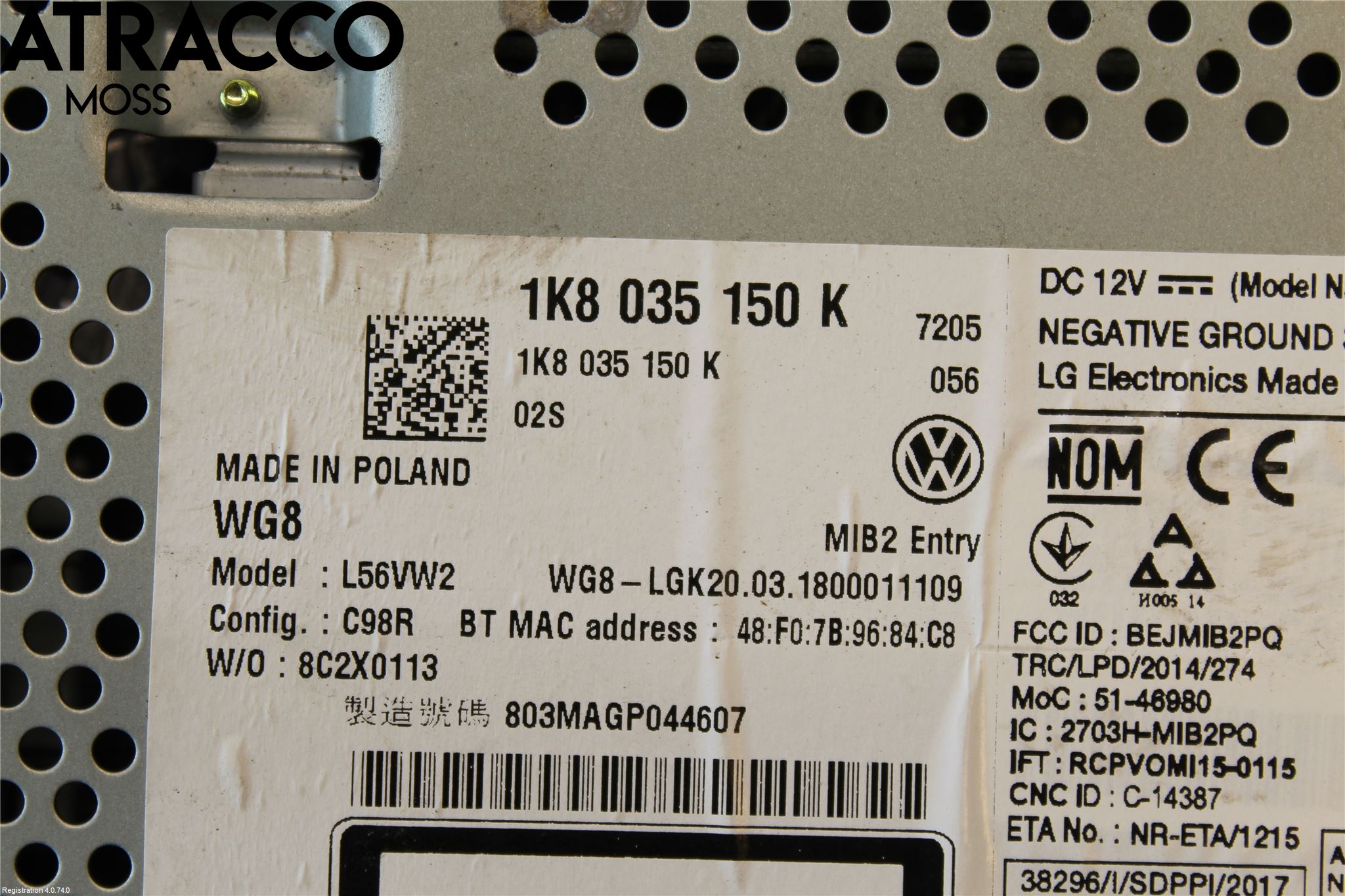 Volkswagen VW CADDY 16-20 Cd Radio - Multimediapanel