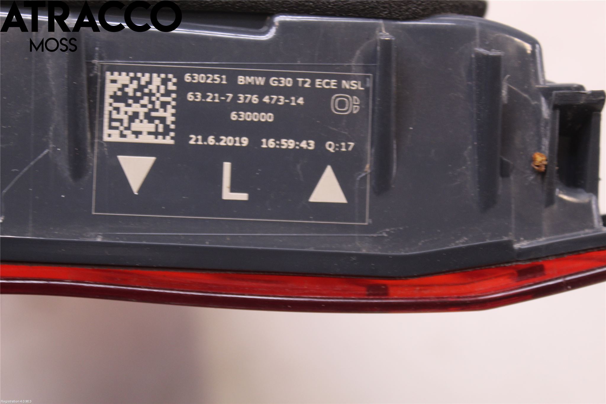 BMW 5 G30/G31/F90 17-23 Bakljus Lucka Vä