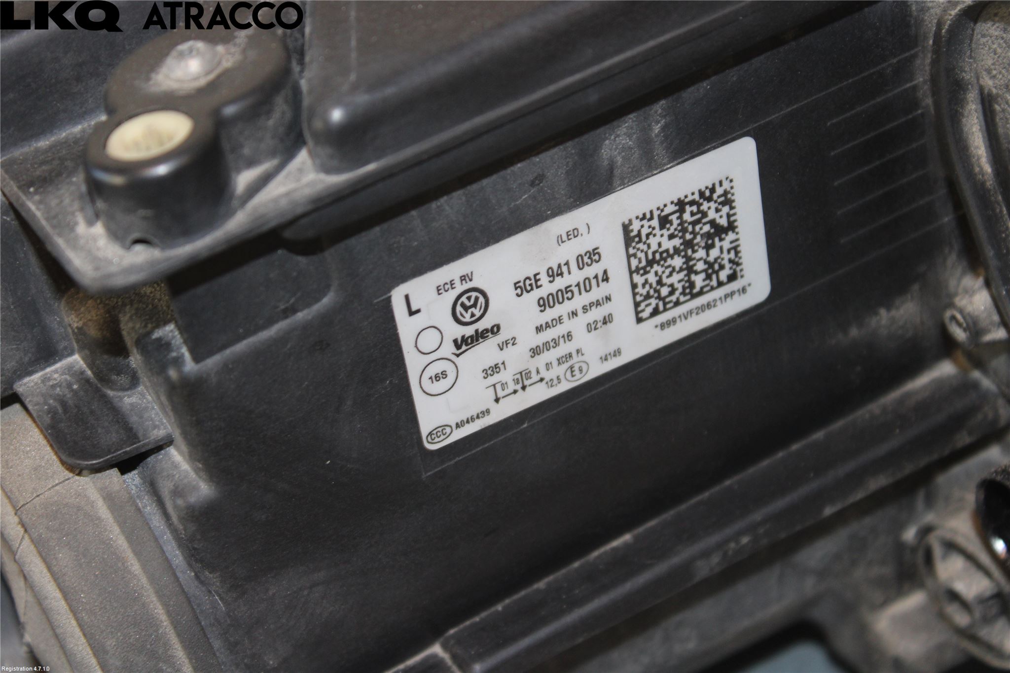 Volkswagen VW GOLF / E-GOLF VII 13-20 Strålkastare Vänster