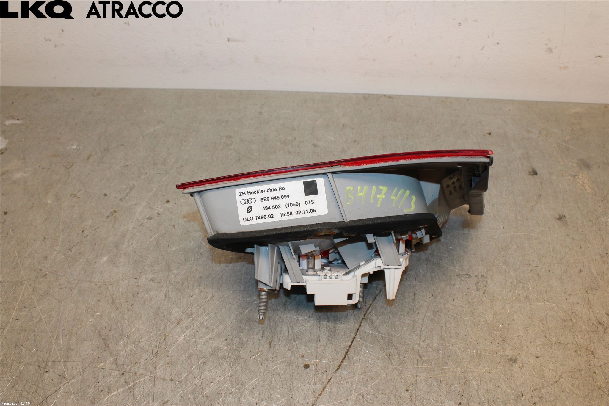 Audi A4/S4 05-07 Bakljus Lucka Hö