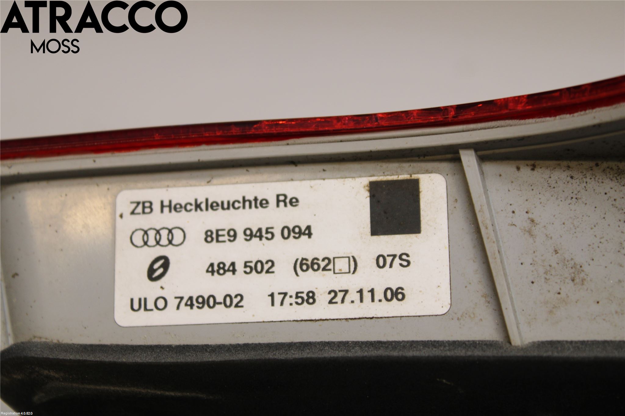 Audi A4/S4 05-07 Bakljus Lucka Hö