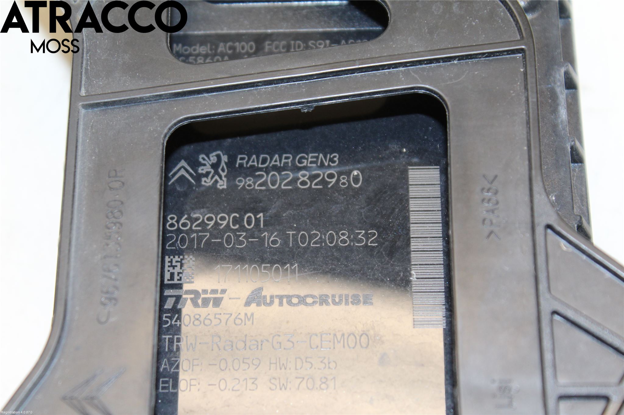 Peugeot 3008 17-24 Sensor Aktivt Kollisionsskydd