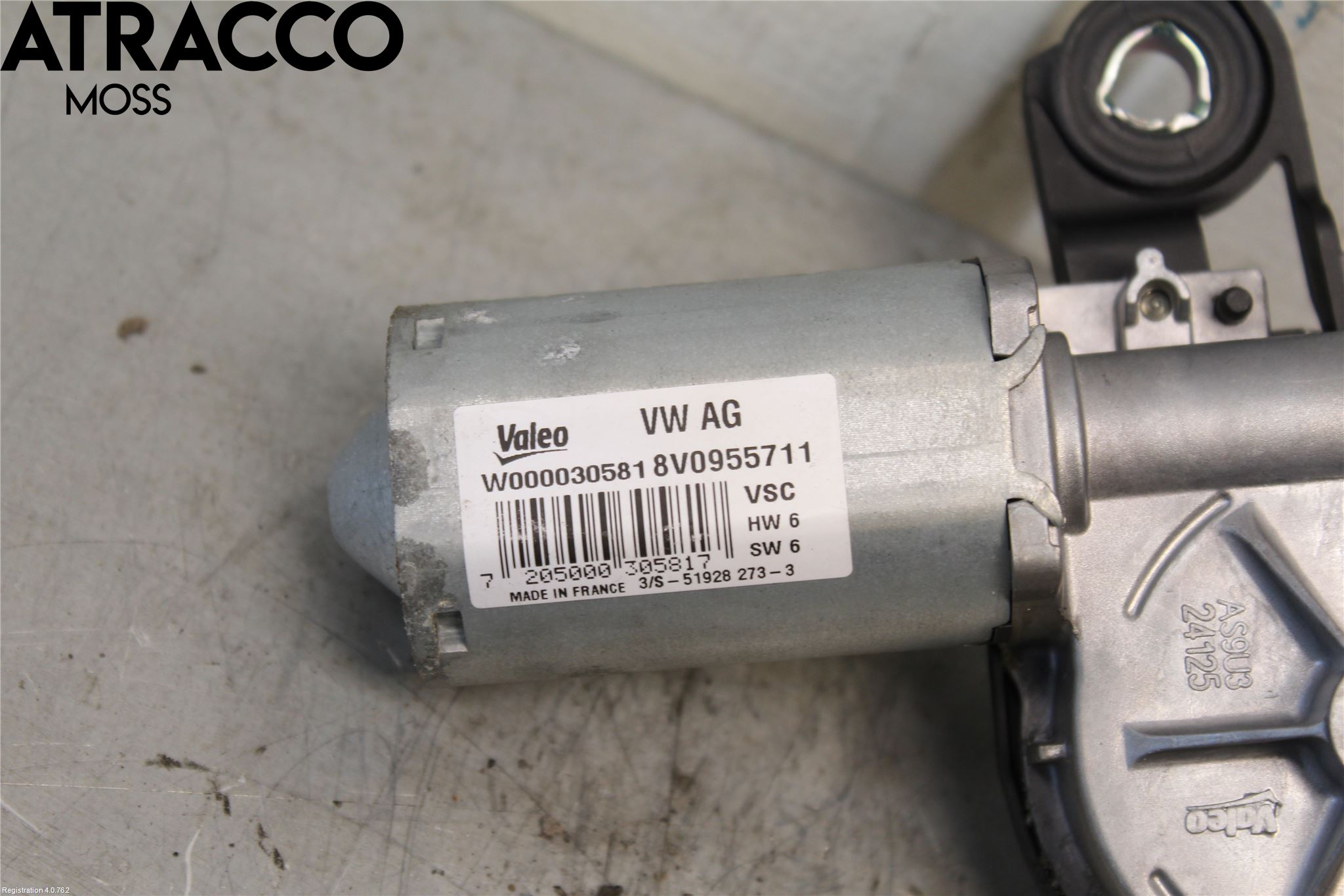 Volkswagen VW GOLF / E-GOLF VII 13-20 Torkarmotor Baklucka