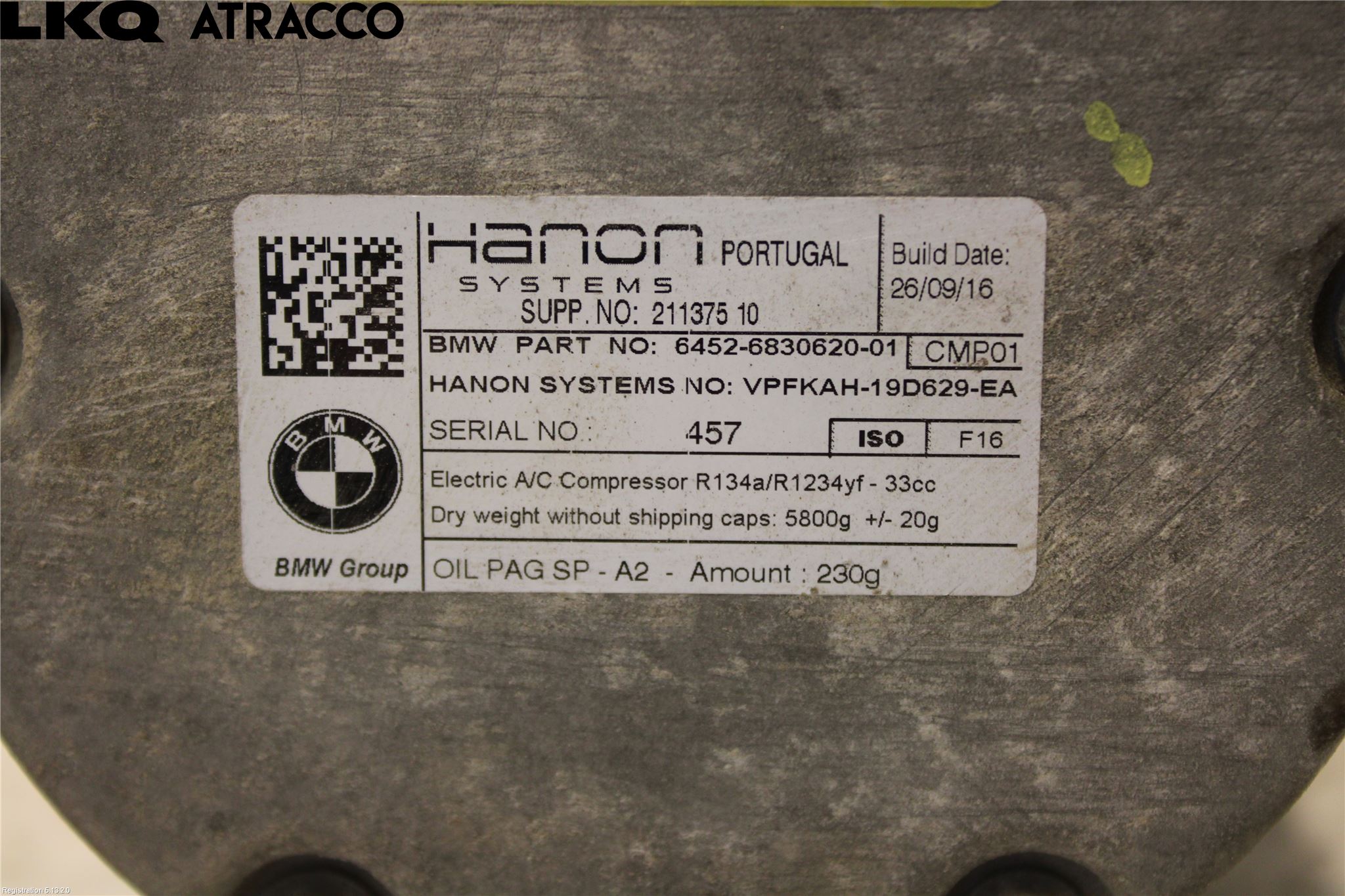 BMW i3 I01 13-22 Ac Kompressor