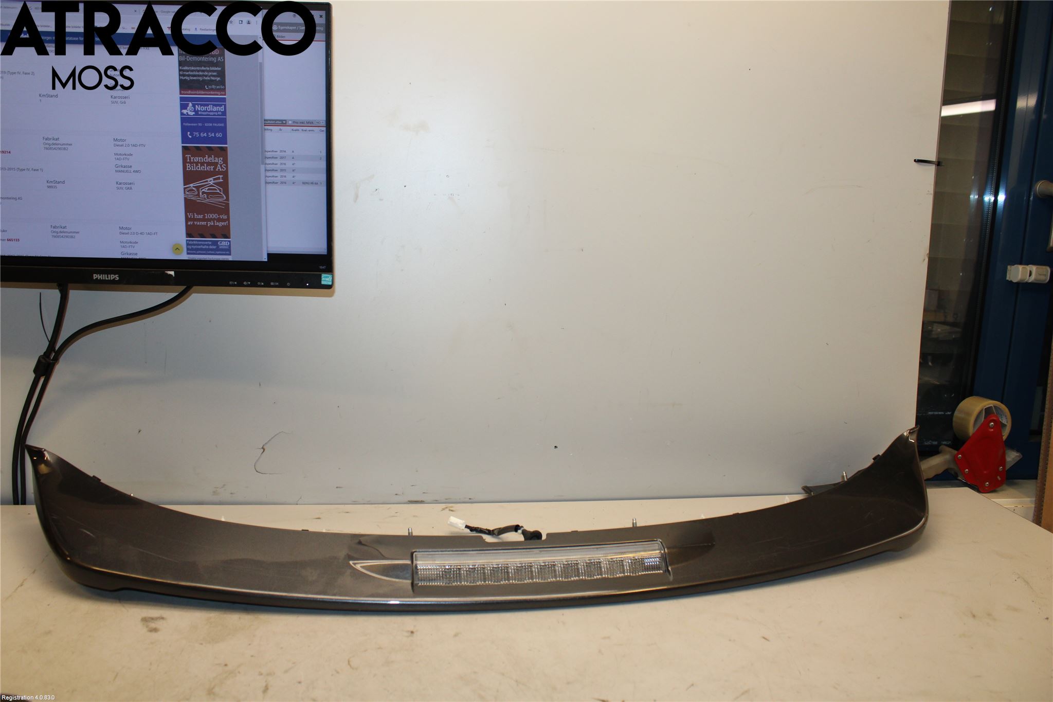 Toyota RAV4 13-18 Spoiler Baklucka