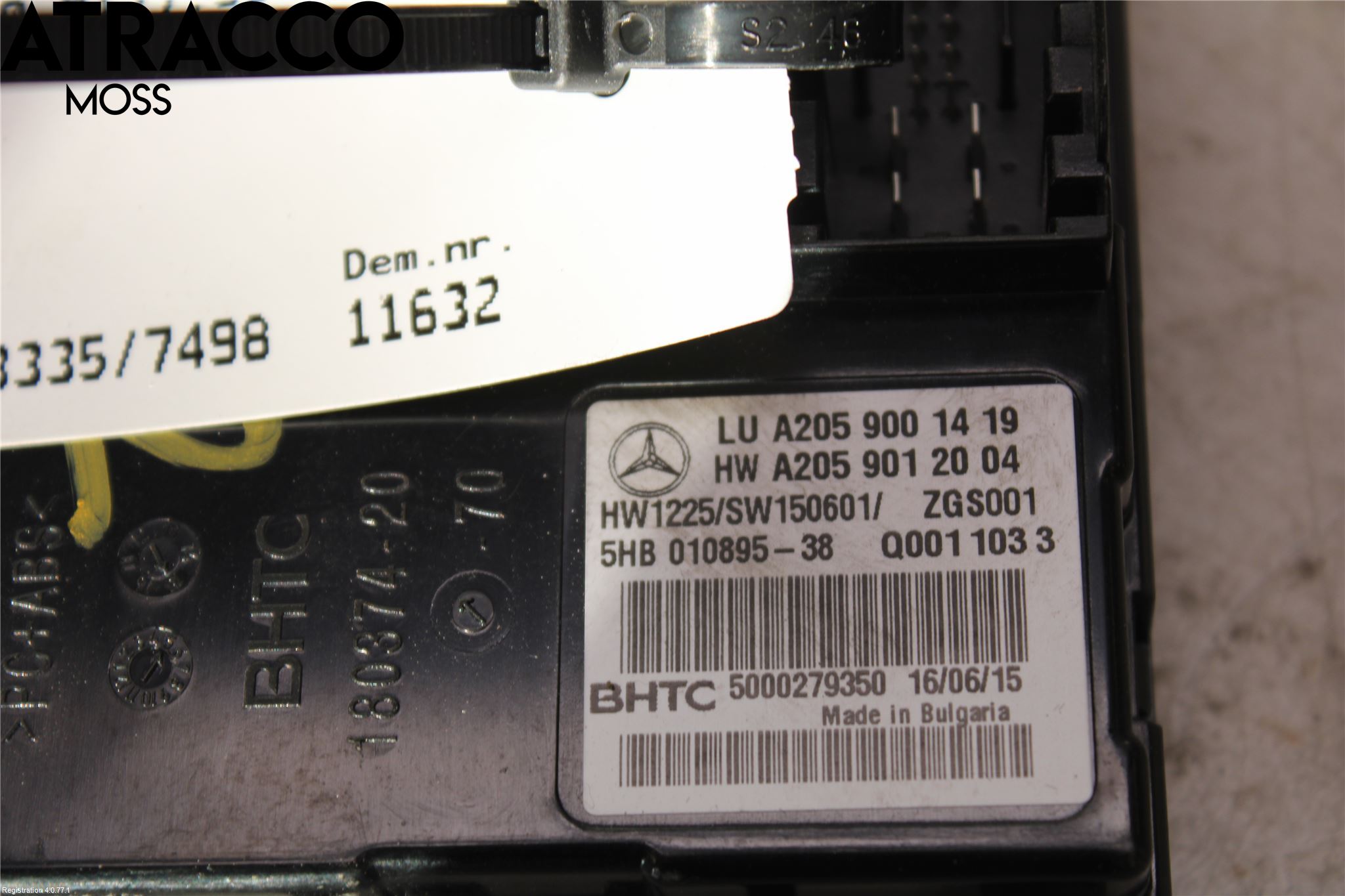 Mercedes-Benz MB C-KLASS (W205) 14-21 Styrenhet Övrigt