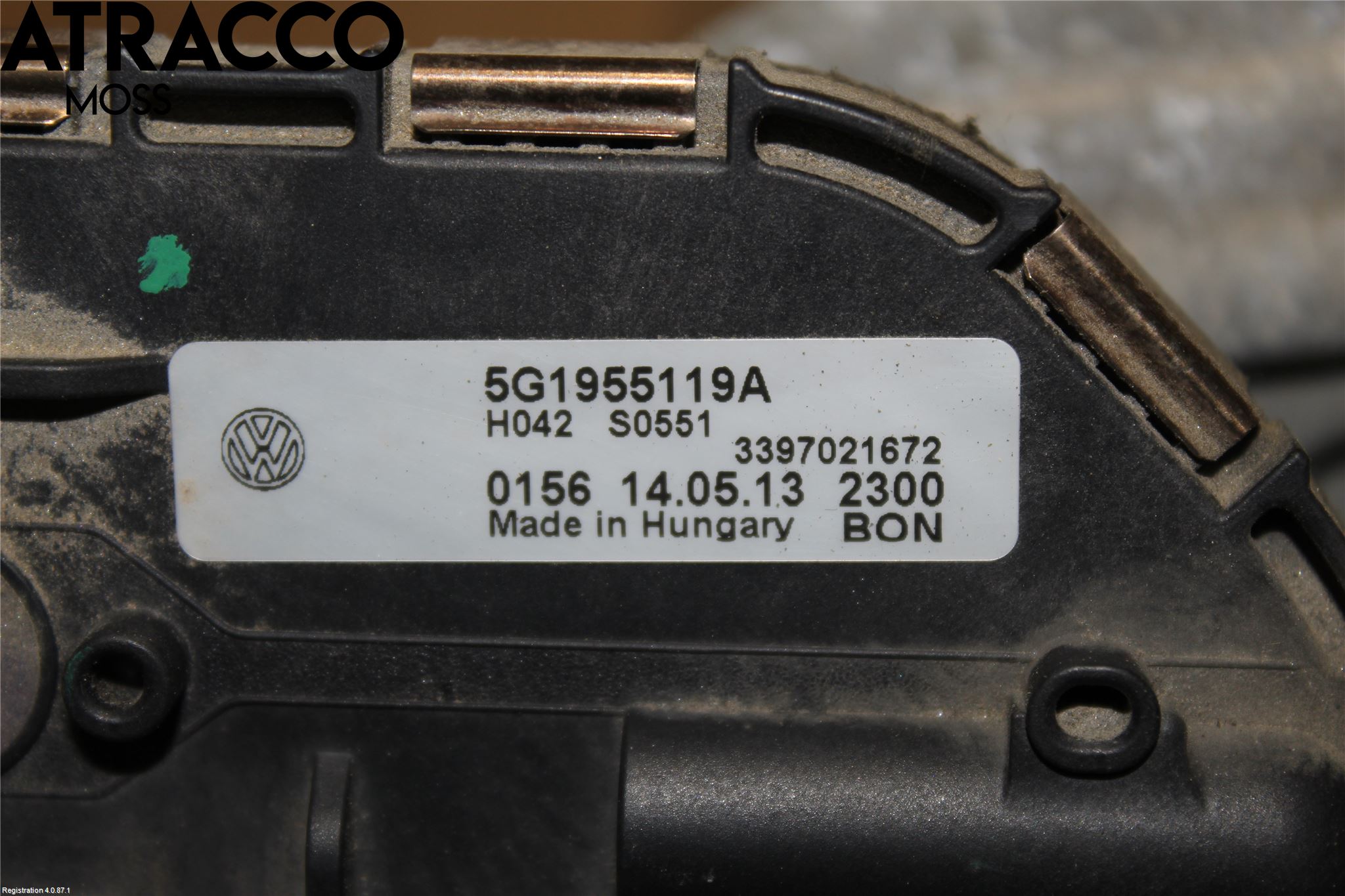 Volkswagen VW GOLF / E-GOLF VII 13-20 Torkarmotor Vindruta