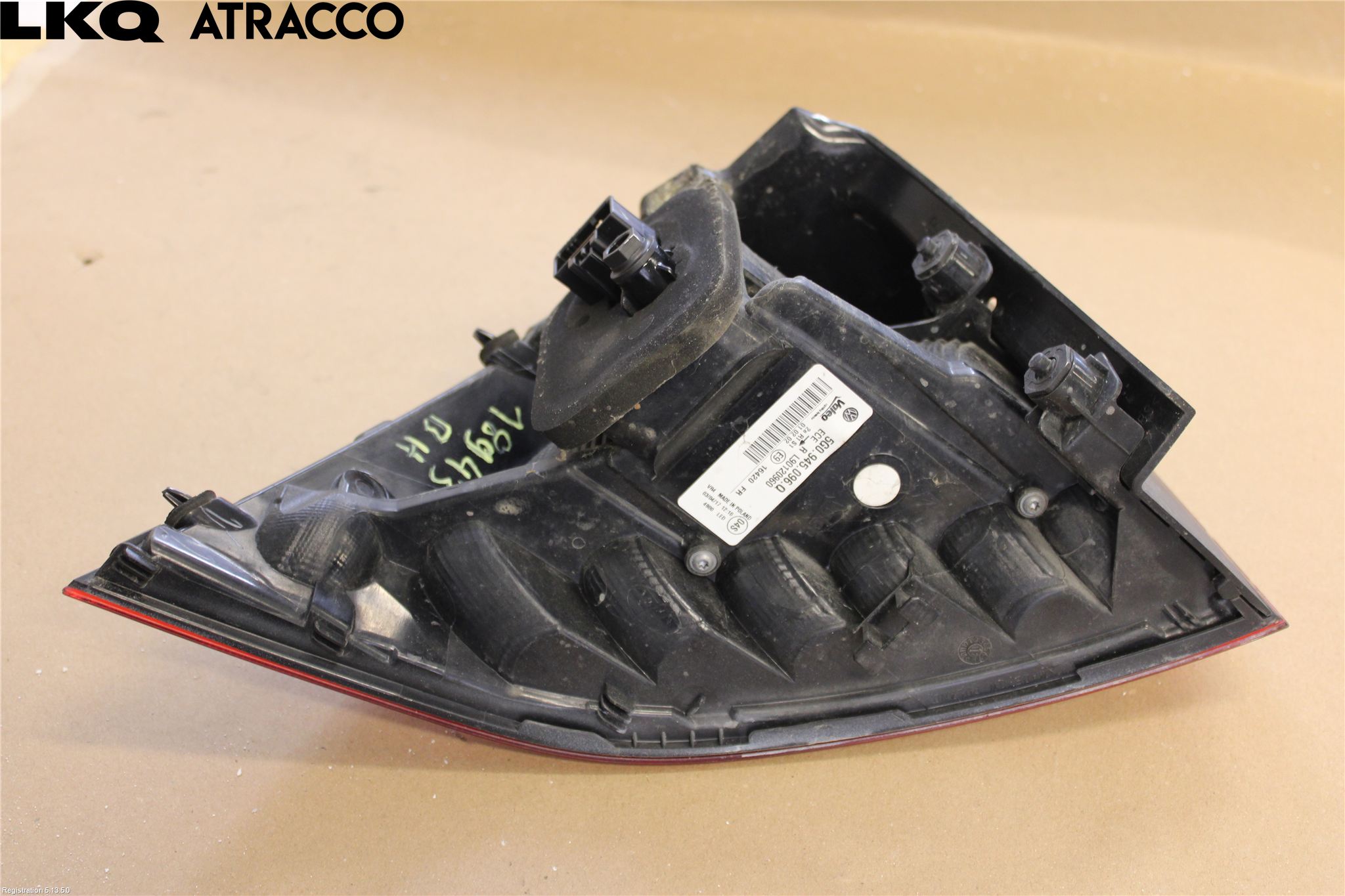 Volkswagen VW GOLF / E-GOLF VII 13-20 Bakljus Höger