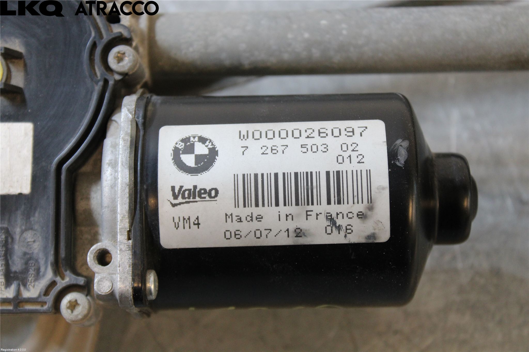 BMW 3 F30/F31/F80 12-19 Torkarmotor Vindruta